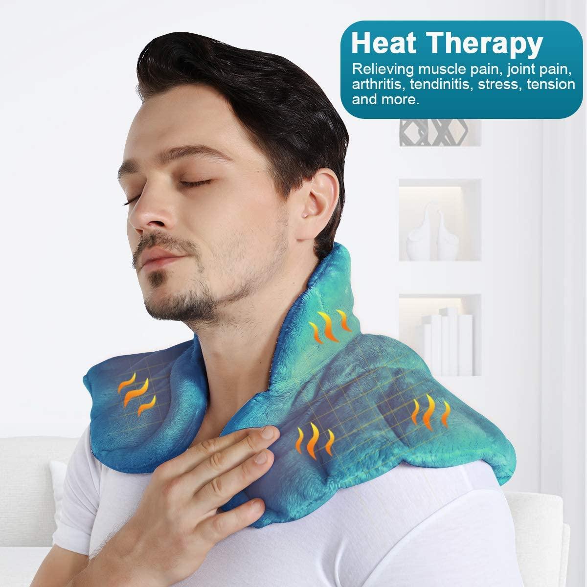 REVIX Heated Neck Wrap Microwave Heating Pad for Neck and Shoulders ...