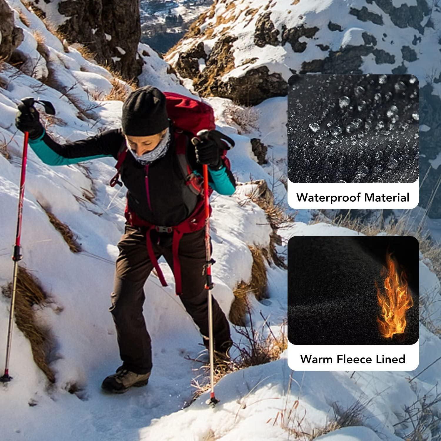 MONSTER VALLEY Women's Hiking Pants Fleece Lined Waterproof Snow