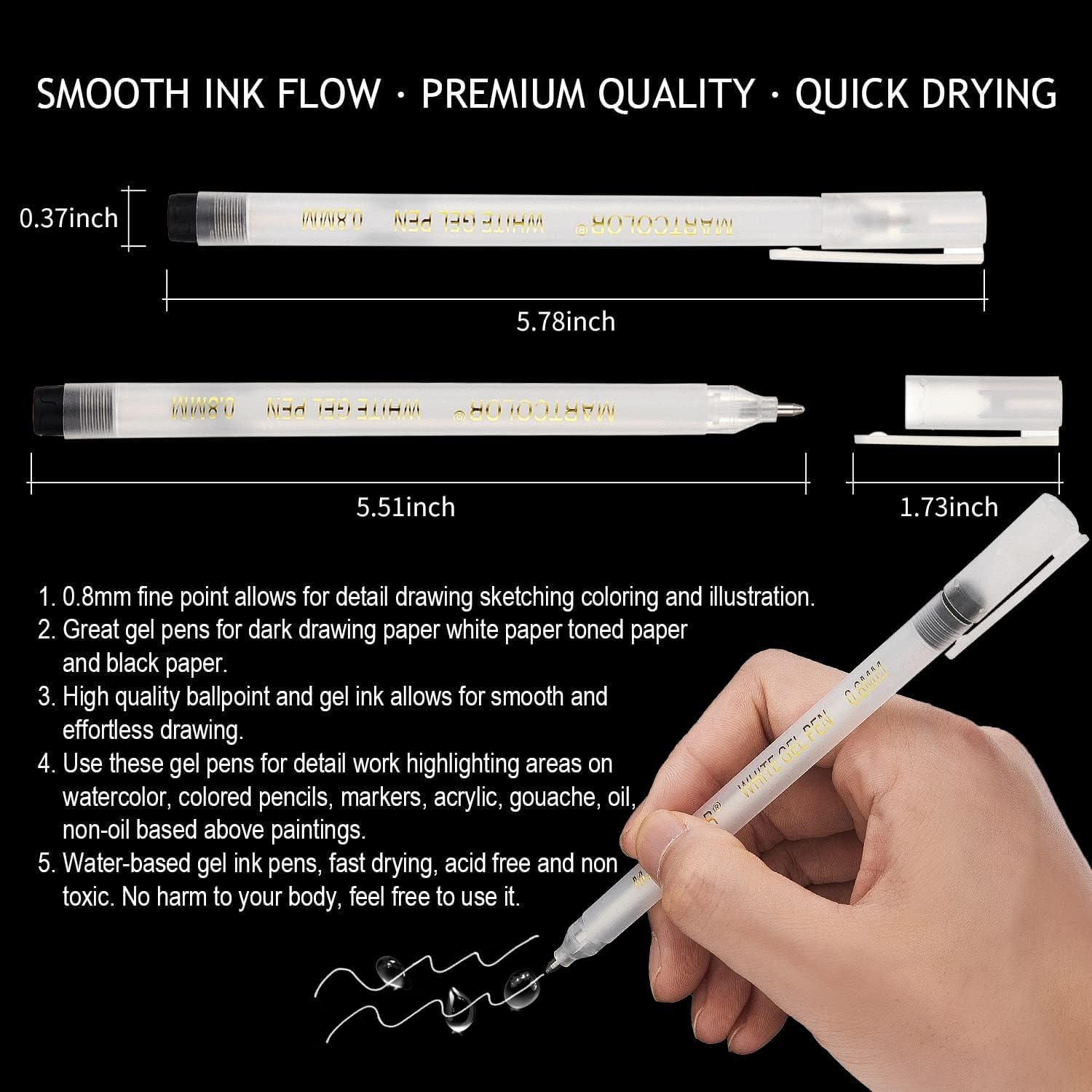 White Gel Pen Drawing | White Gel Pen on Black Paper | ARTEZA - YouTube