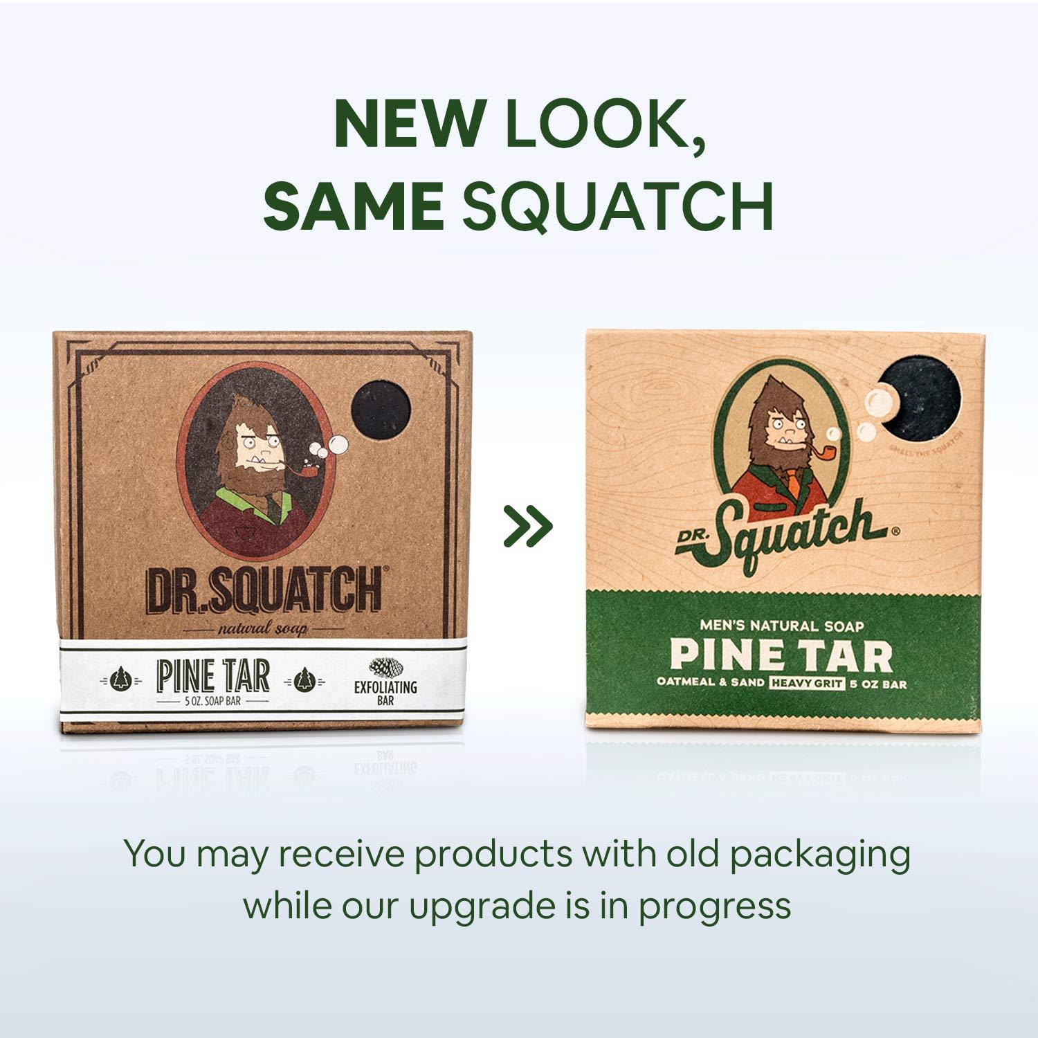 Dr. Squatch All Natural Bar Soap for Men, 3 Bar Variety Pack, Pine