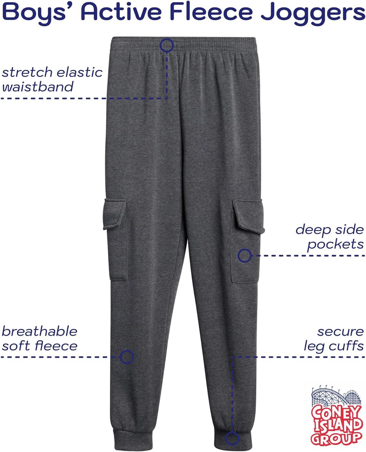 Coney Island Boy Sweatpants 4 Pack Active Fleece Jogger Pants
