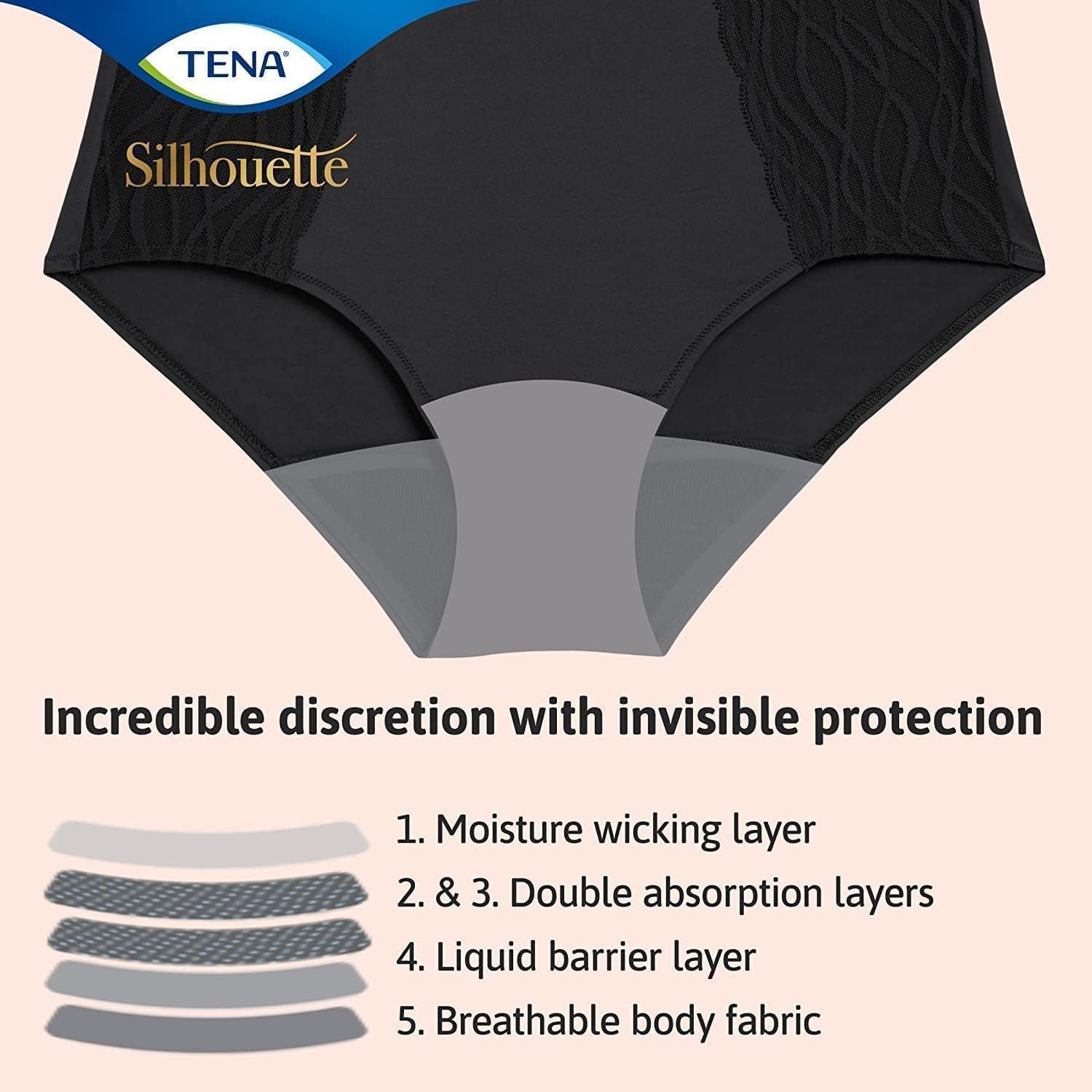 TENA Silhouette - Women's Washable Incontinence Pants - Soft and