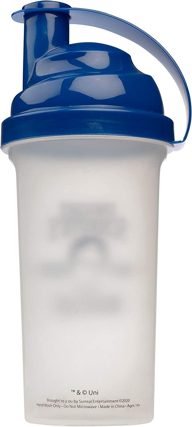 Protein Shaker Bottle Blender Protein Powder Smoothie Mixer Cup 16 oz Blue