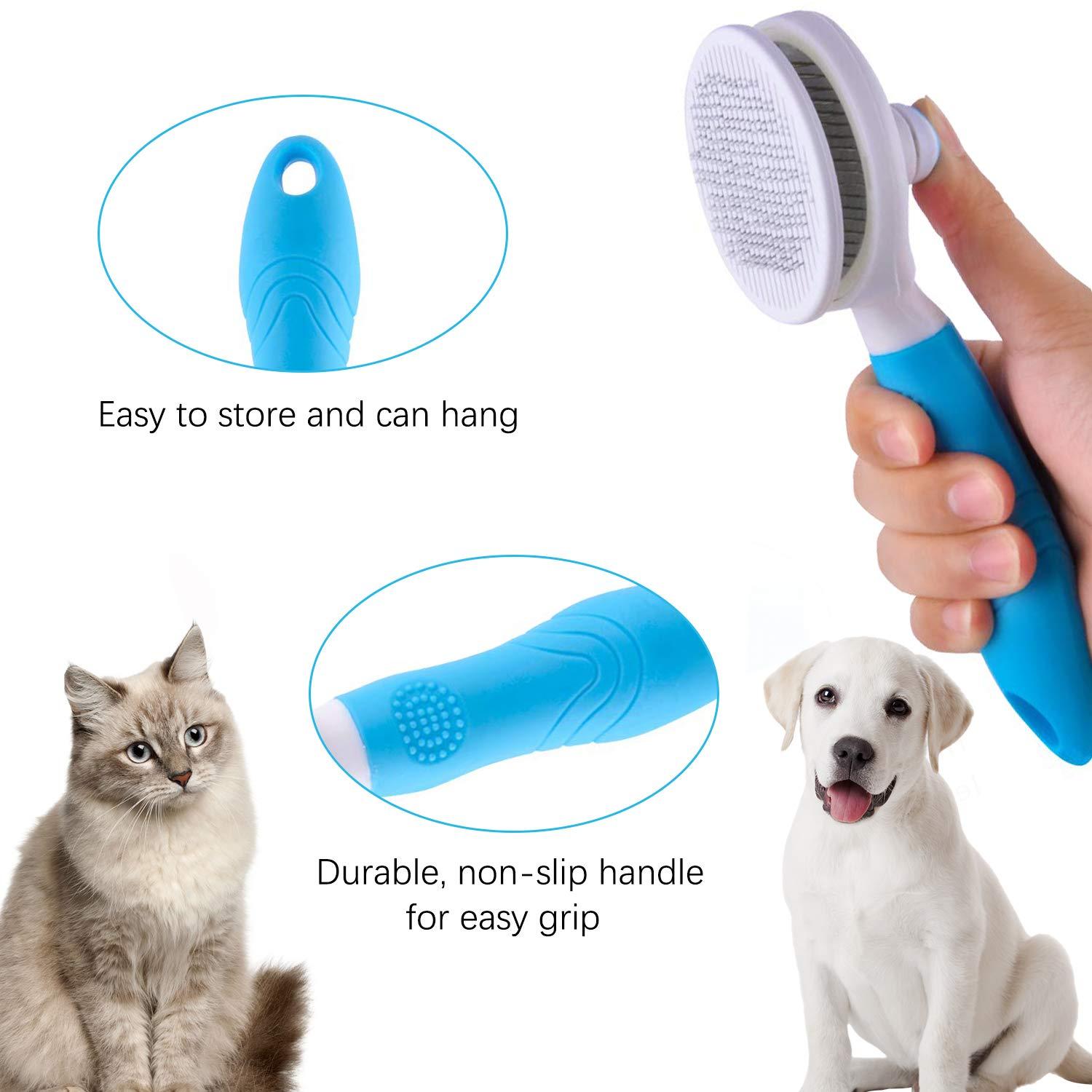 Dog Grooming Brush Self Cleaning Slicker Comb Brushes for Dogs