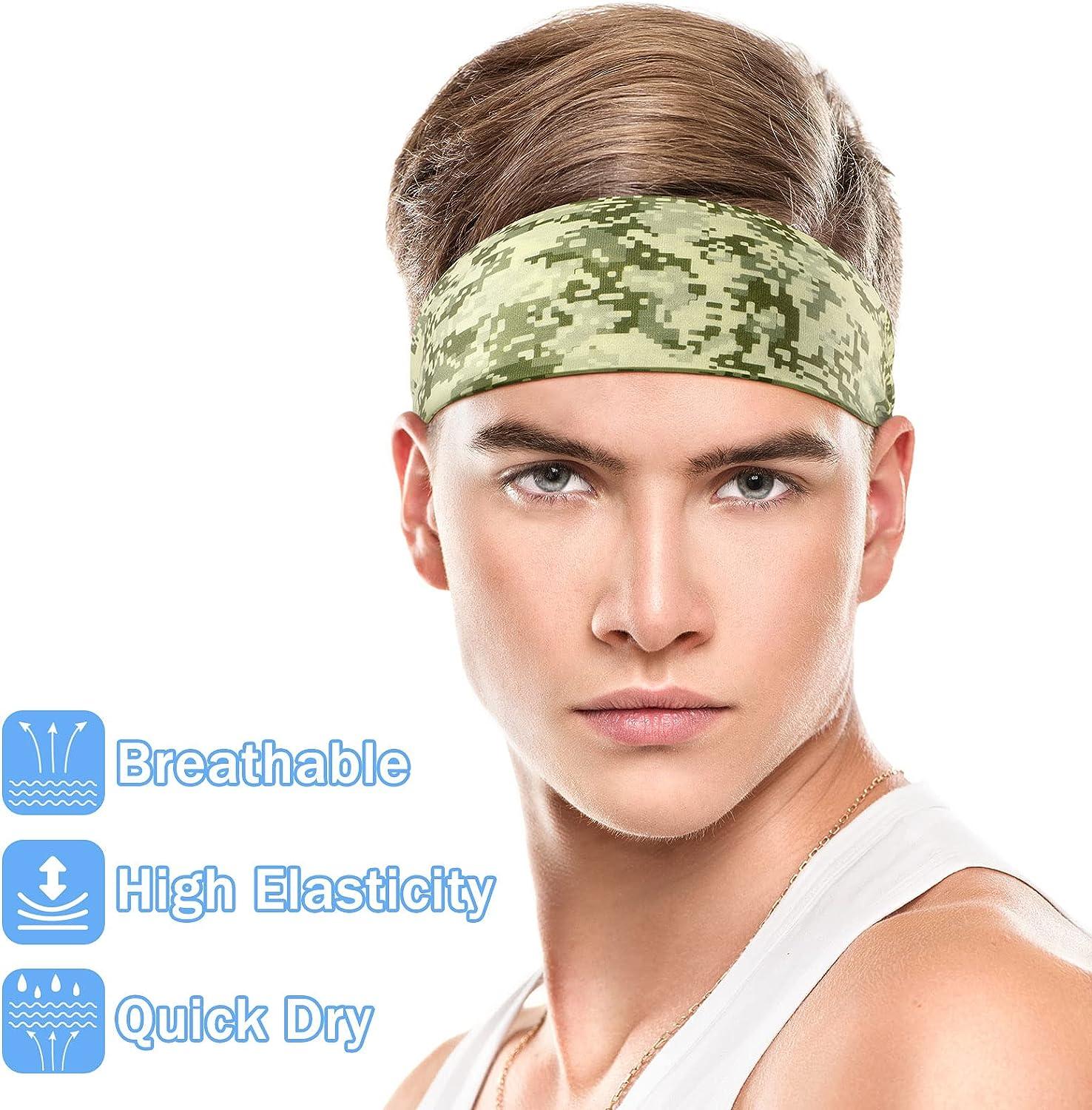 Sweatbands for Men, Breathable Quick Dry Workout Headbands