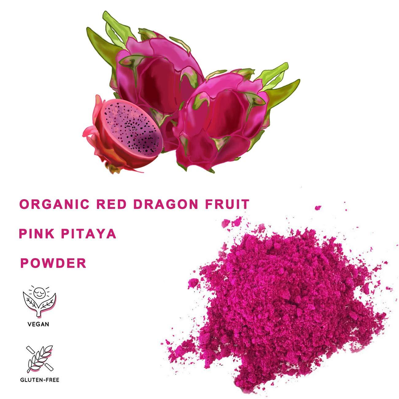 Dragon Fruit Powder for Baking & Drink (4oz) - Kate Naturals. Vegan, Gluten  Free Dried Dragon Fruit Pink Pitaya Powder for Dragon Fruit Syrup for  Smoothie & Food Coloring : : Grocery