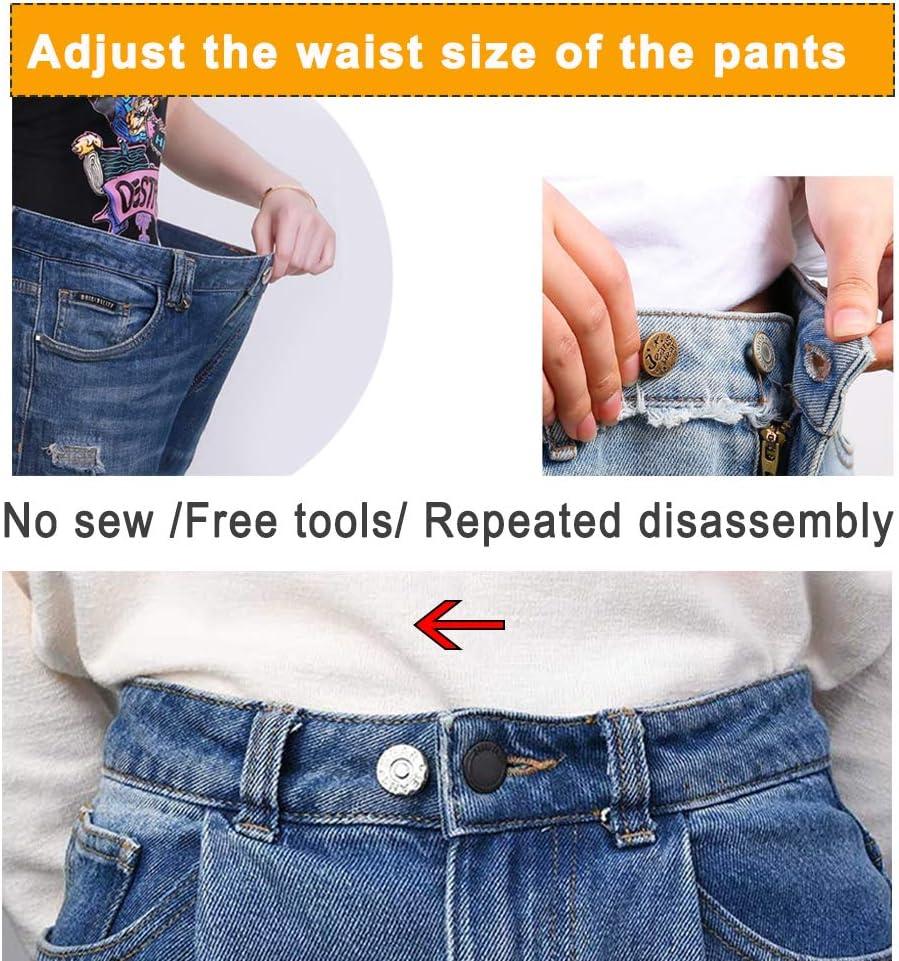 10 Set Detachable Pants Button Replacement Jeans Buckles No Sewing 17mm DIY  Craft Decoration Instant Metal