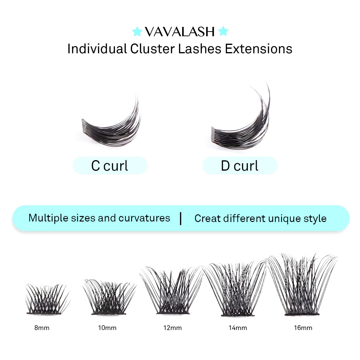 VAVALASH Individual Cluster Lashes 72 PCS DIY Eyelash Extension