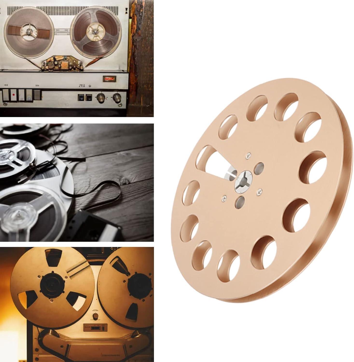 Takeup Reel, 1/4 7 Inch Empty Take Up Reel to Reel Small Hub Open Reel  Sound Tape Takeup Reel with 11 Holes, Universal Aluminum Alloy Empty Tape  Reel