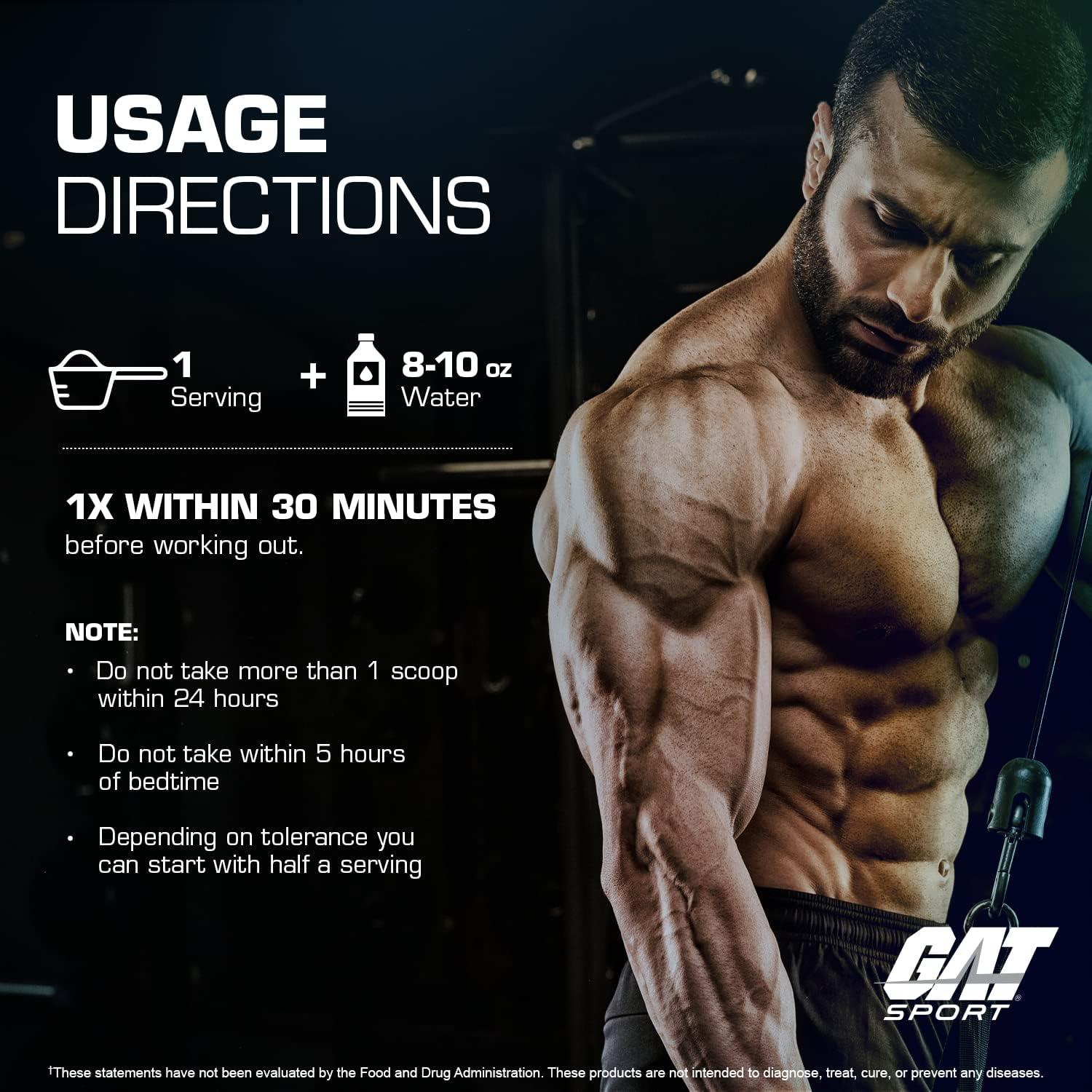 GAT Sport Nitraflex Advanced Pre-Workout Powder, Increases Blood