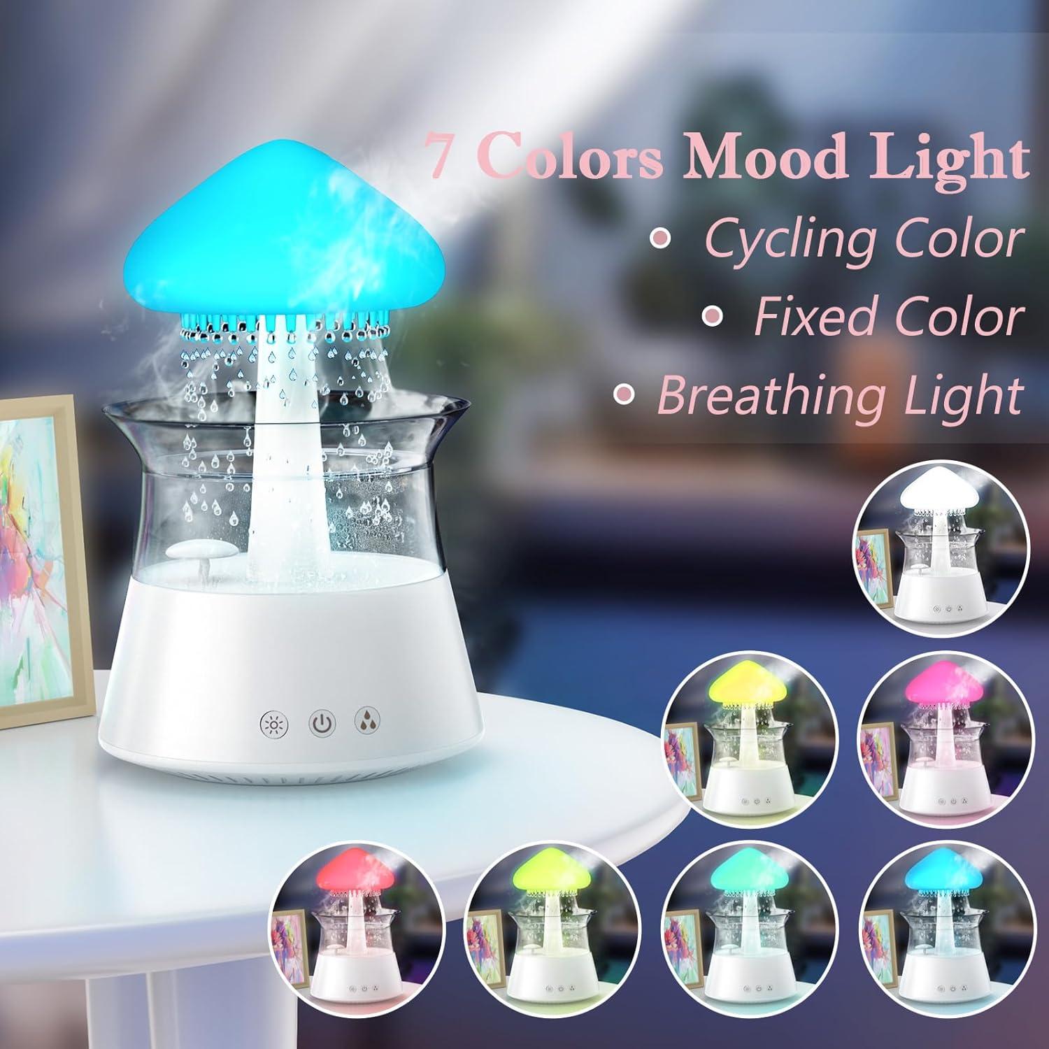 Rain Cloud Humidifiers for Bedroom 300ml - Essential Oil Diffuser
