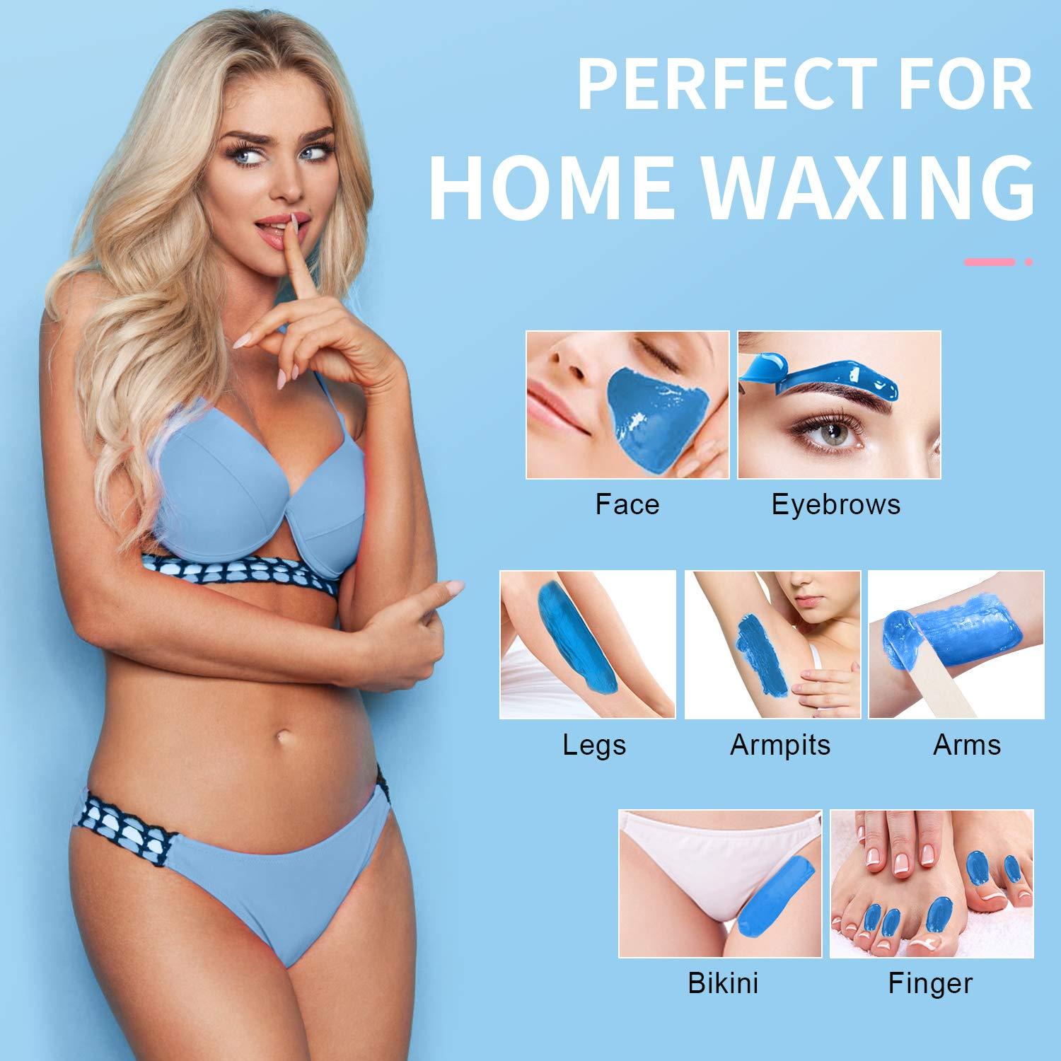 Waxing Kit, AVAII Wax Warmer Hair Removal Wax Kit with 4 Bags Hard Wax  (3.5oz/Bag) 20 Wax Applicator Sticks for Full Body, Legs, Face, Eyebrows,  Bikini Women Men at Home Waxing price