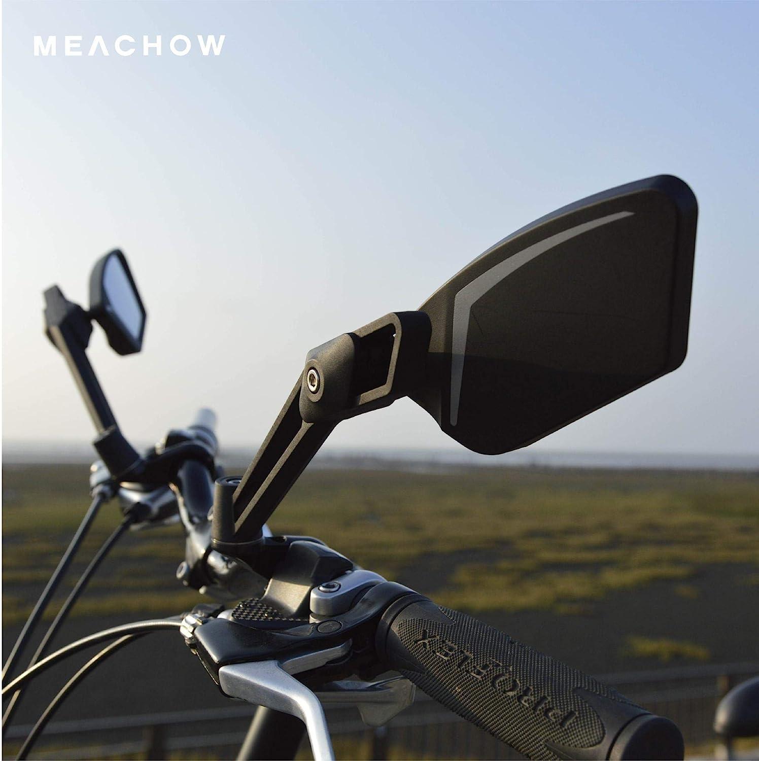 MEACHOW New Scratch Resistant Glass Lens,Handlebar Bike Mirror