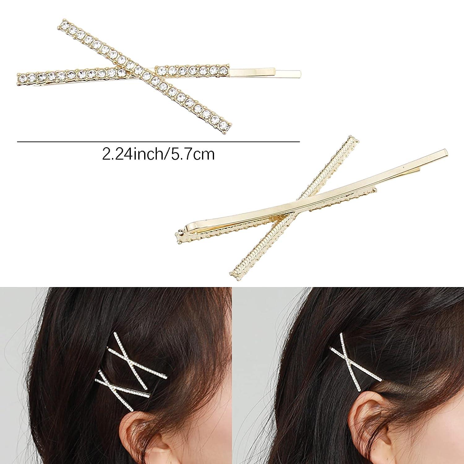 Women Brooch Safety Pin Shape Hair Clip Barrette Hairpin Hair Accessories