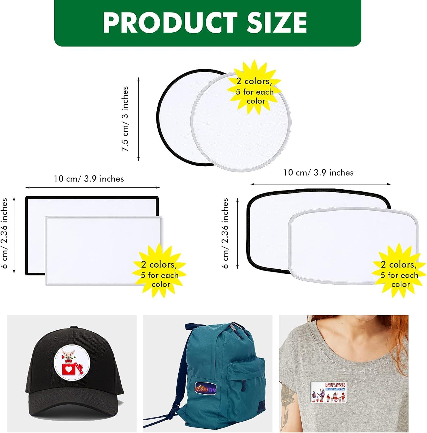 10 Rectangle Sublimation Blank Hat Patches. 100% Polyester!