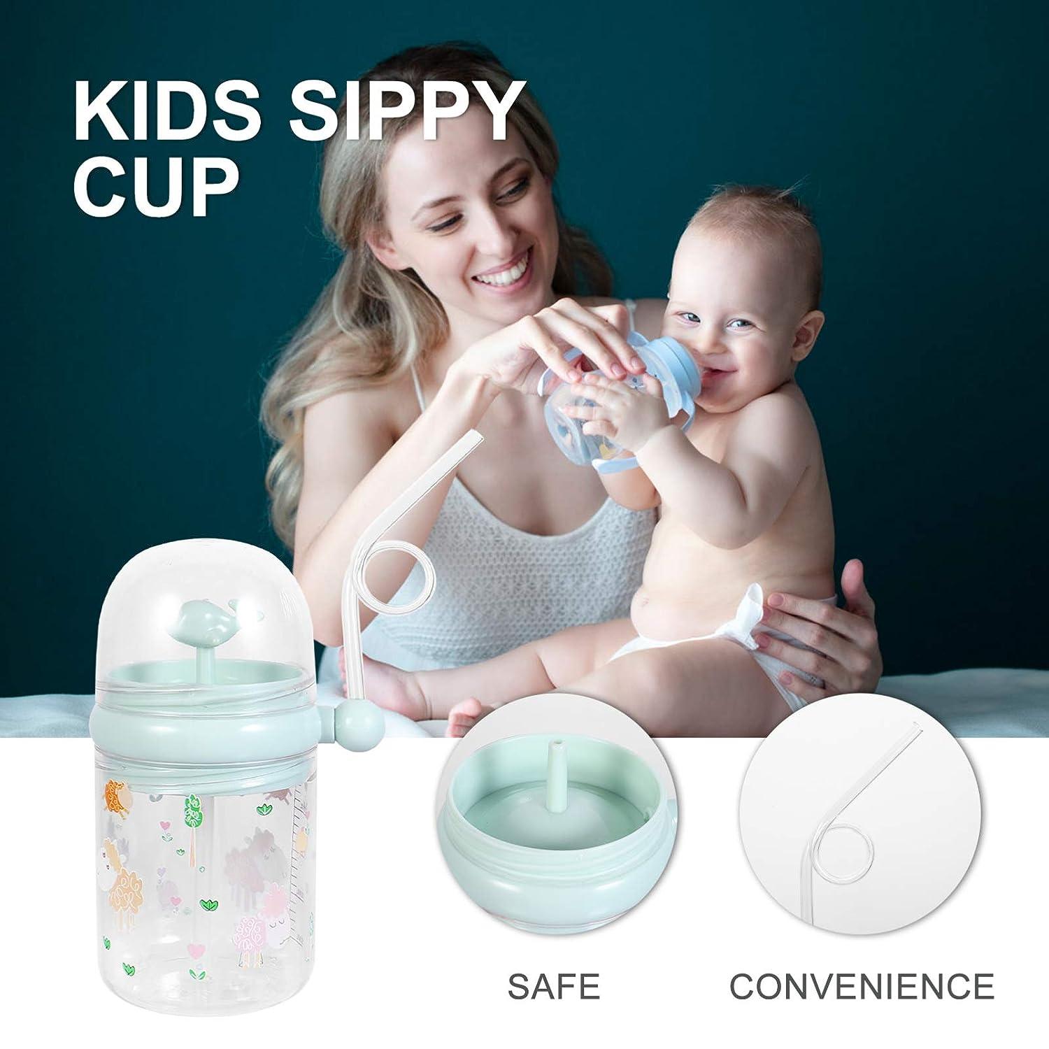Baby Drinking Cup With Straw Water Whale Spray Sippy Cup Portable