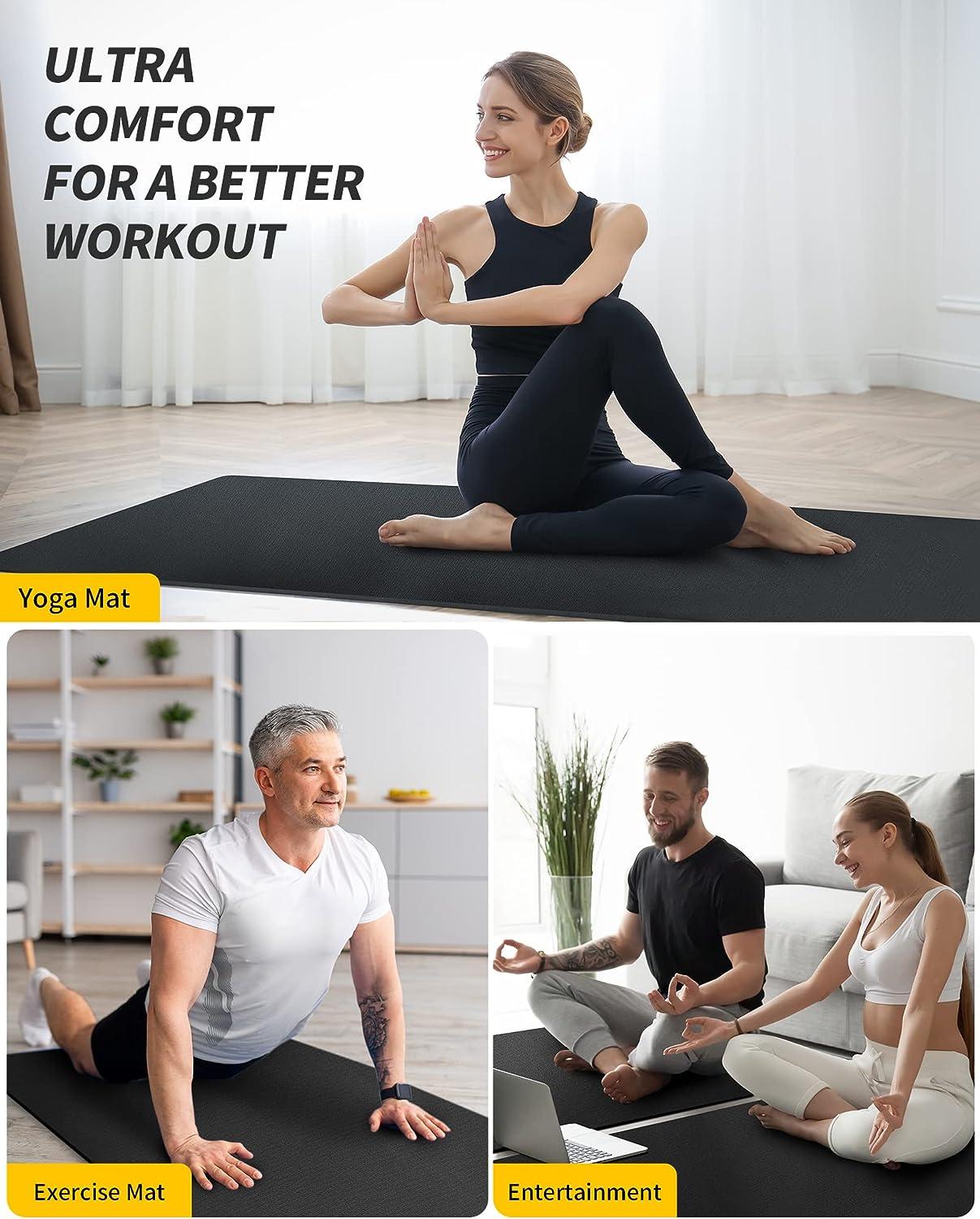 Yoga Studio 6mm White Yoga Mat With Custom Logo Design - Top