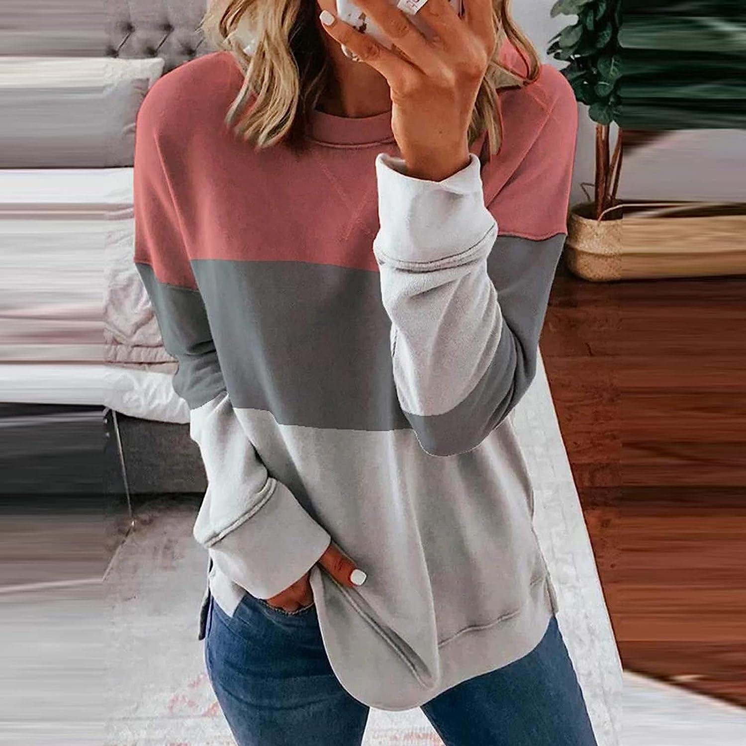 Womens Fall Fashion 2023 Plus Size Casual Crewneck Sweatshirts