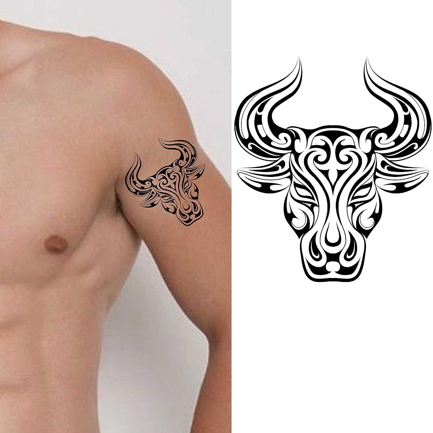 Buffalo Head Tattoo Tribal Simple Vector Stock Vector (Royalty Free)  2036886047 | Shutterstock