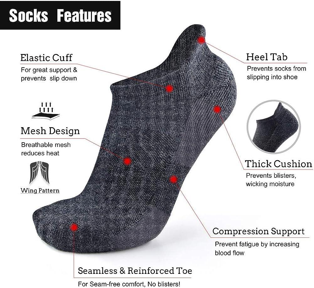 Busy Socks Merino Wool Compression Support Ankle Running Hiking