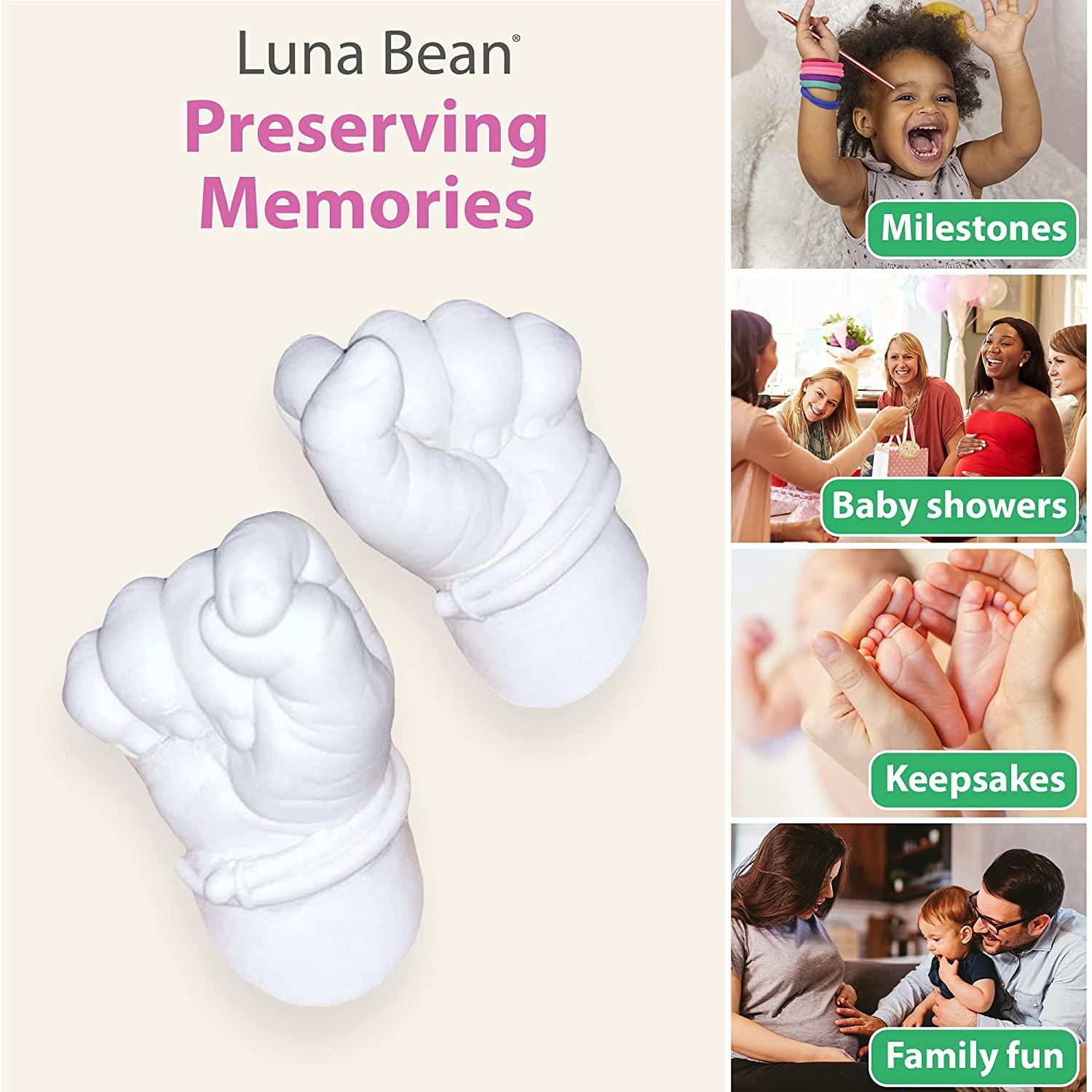Luna Bean Baby Keepsake Hand Casting Kit - Plaster Hand Molding Casting Kit  For Infant Hand & Foot Molding - Baby Casting Kit For First Birthday, Chr -  Imported Products from USA - iBhejo