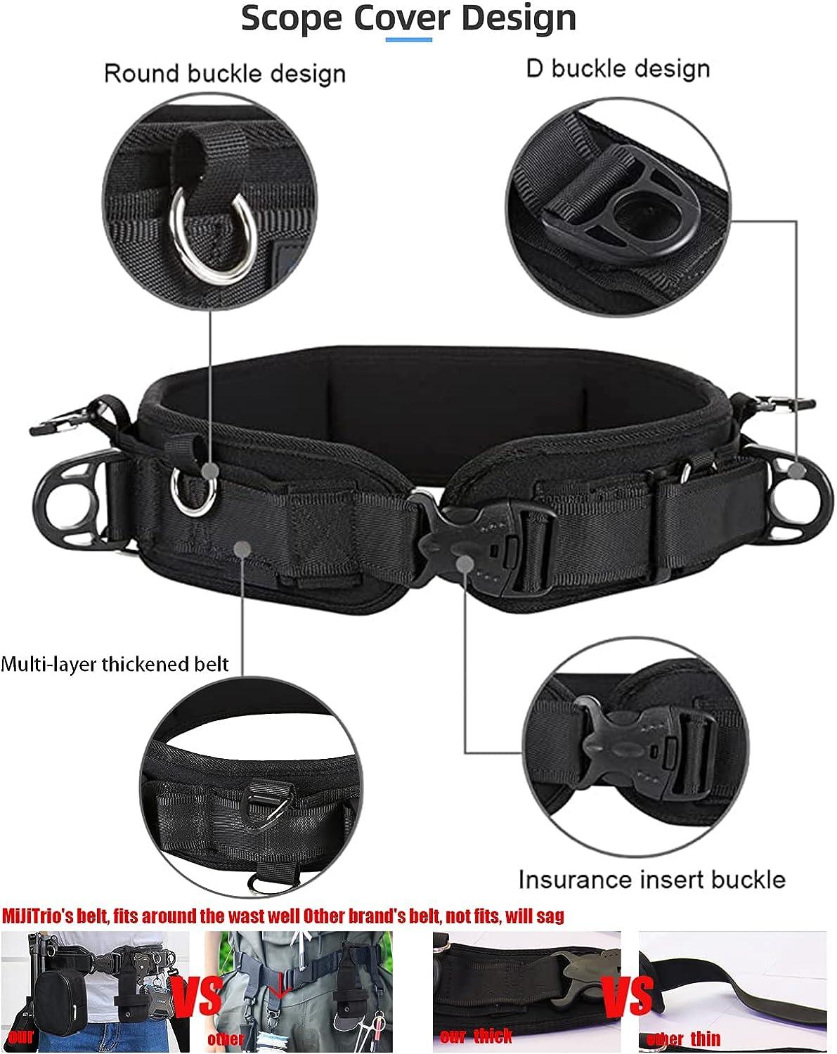 Wading Nylon Fishing Belt with Rod Holder and 5 Clips / 1 D Ring