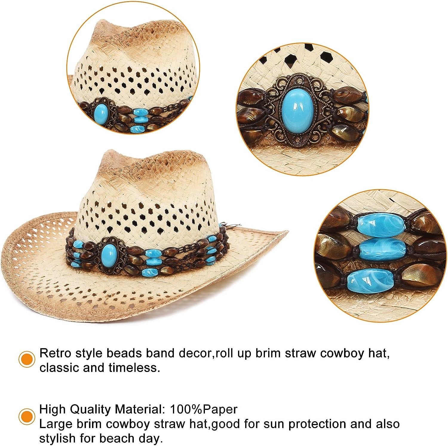 Classic Cowboy Cowgirl Hats Men Women Beach Hats Sunscreen Fashion