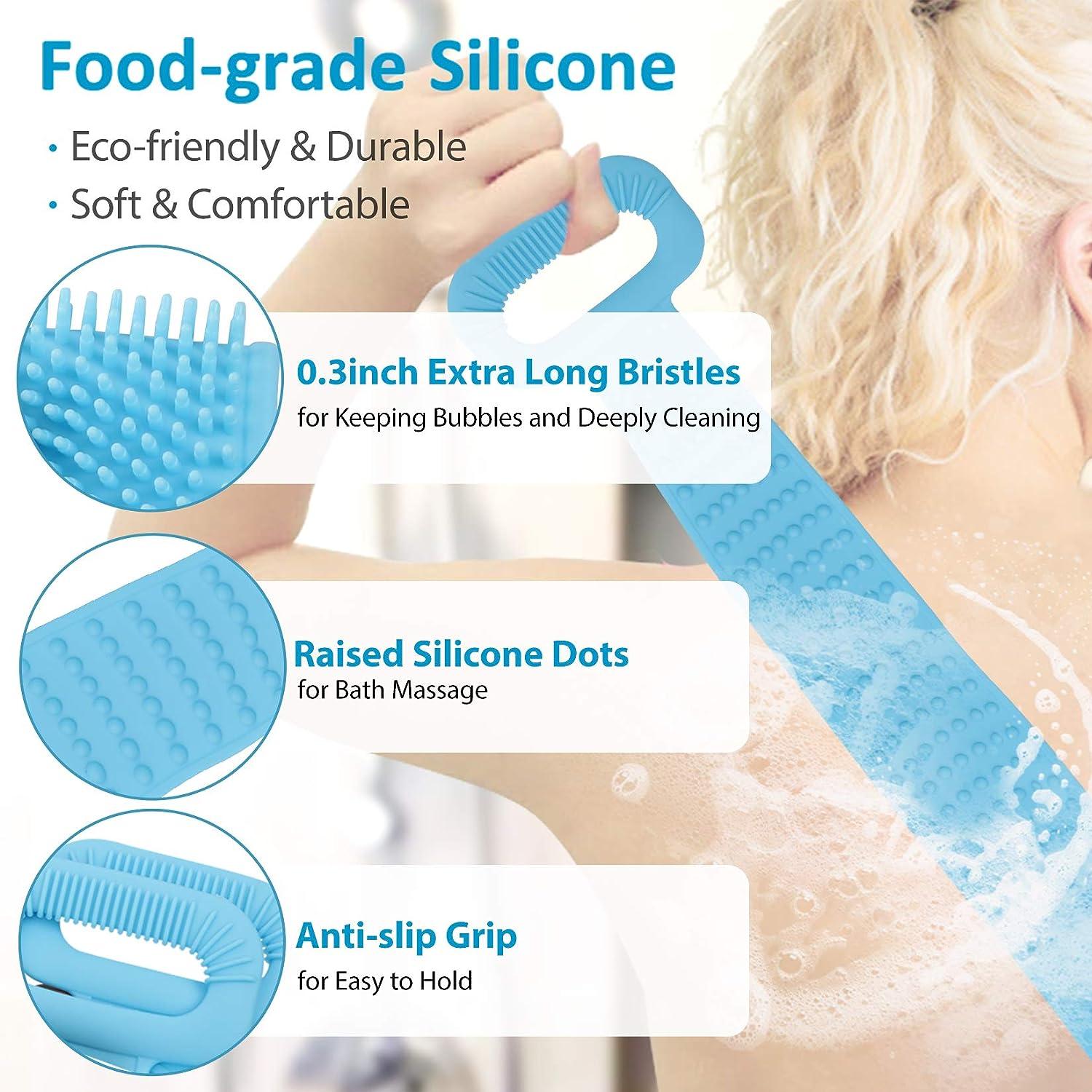 Silicone Body Scrubber Shower Exfoliating Scrub Sponge Bubble