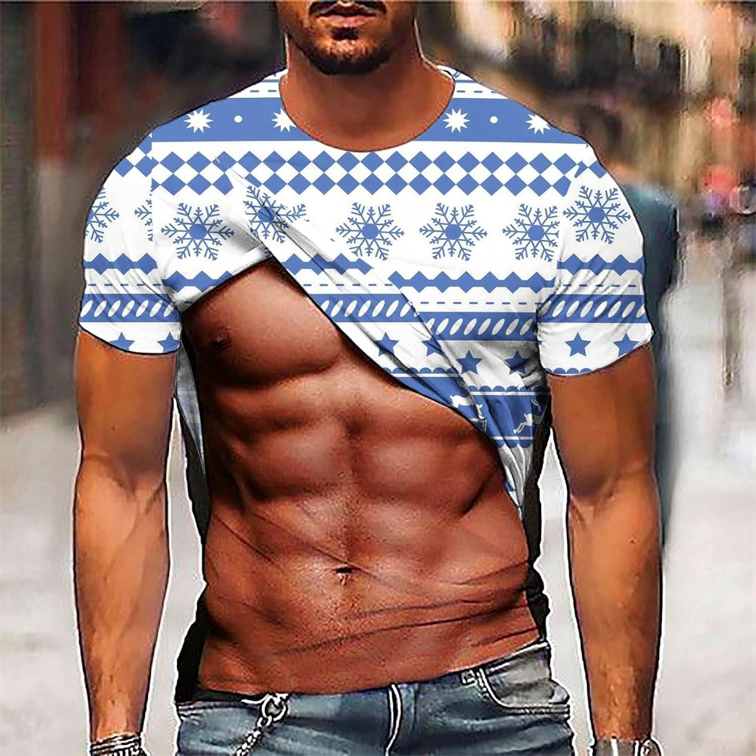  Muscle Bodybuilder Six Pack Abs Ripped T-Shirt Men Boys Kids T- Shirt : Clothing, Shoes & Jewelry