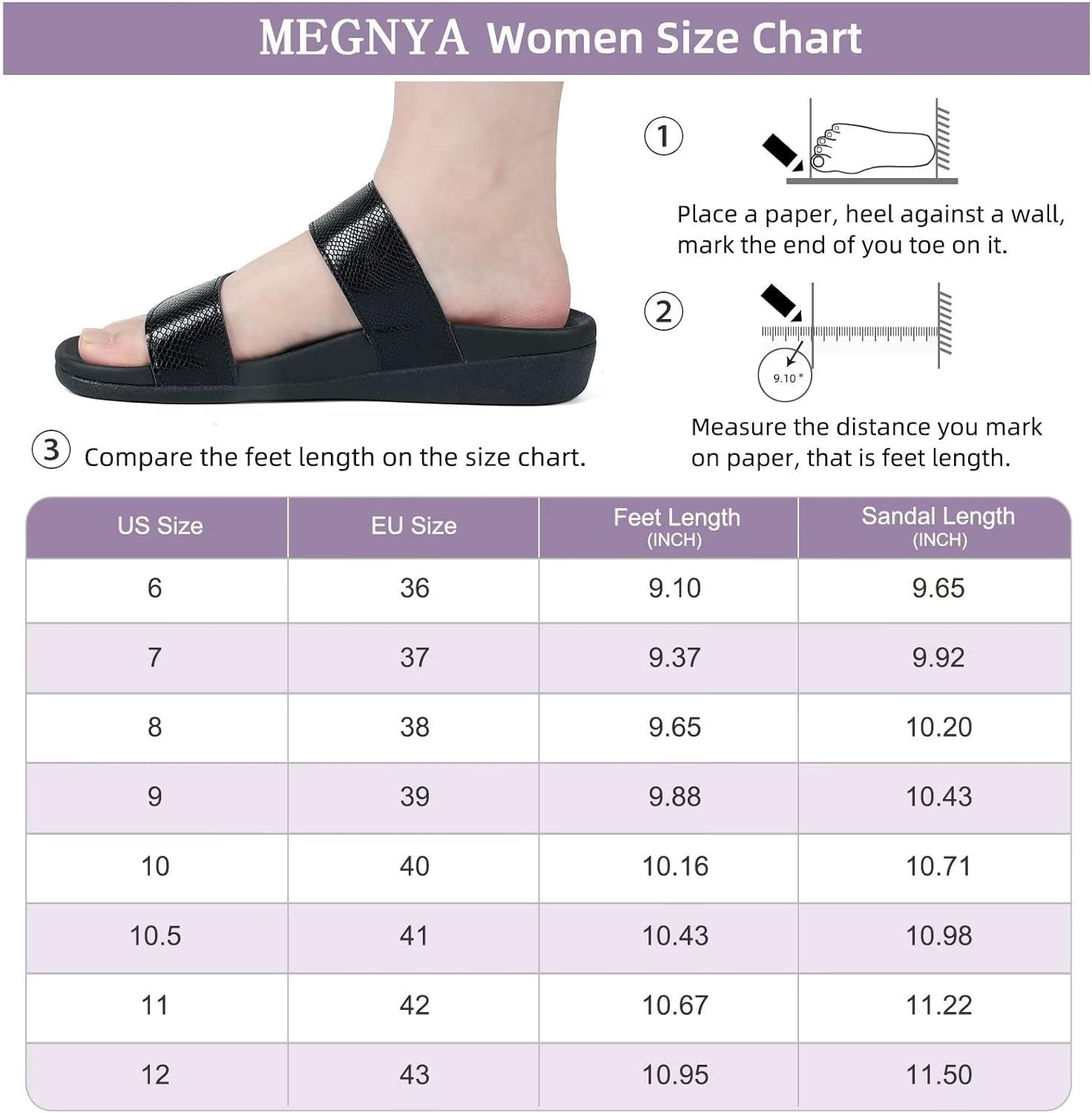 MEGNYA Orthotic Sandals for Women Plantar Fasciitis Sandals for