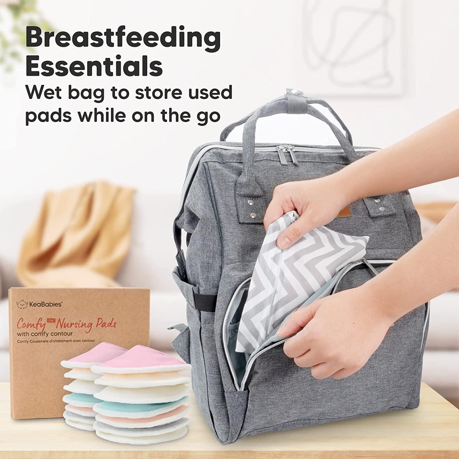 Organic Bamboo Viscose Nursing Pads - 14 Washable Breastfeeding Pads, Wash  Bag, Reusable Breast Pads for Breastfeeding, Nipple Pads for Breastfeeding