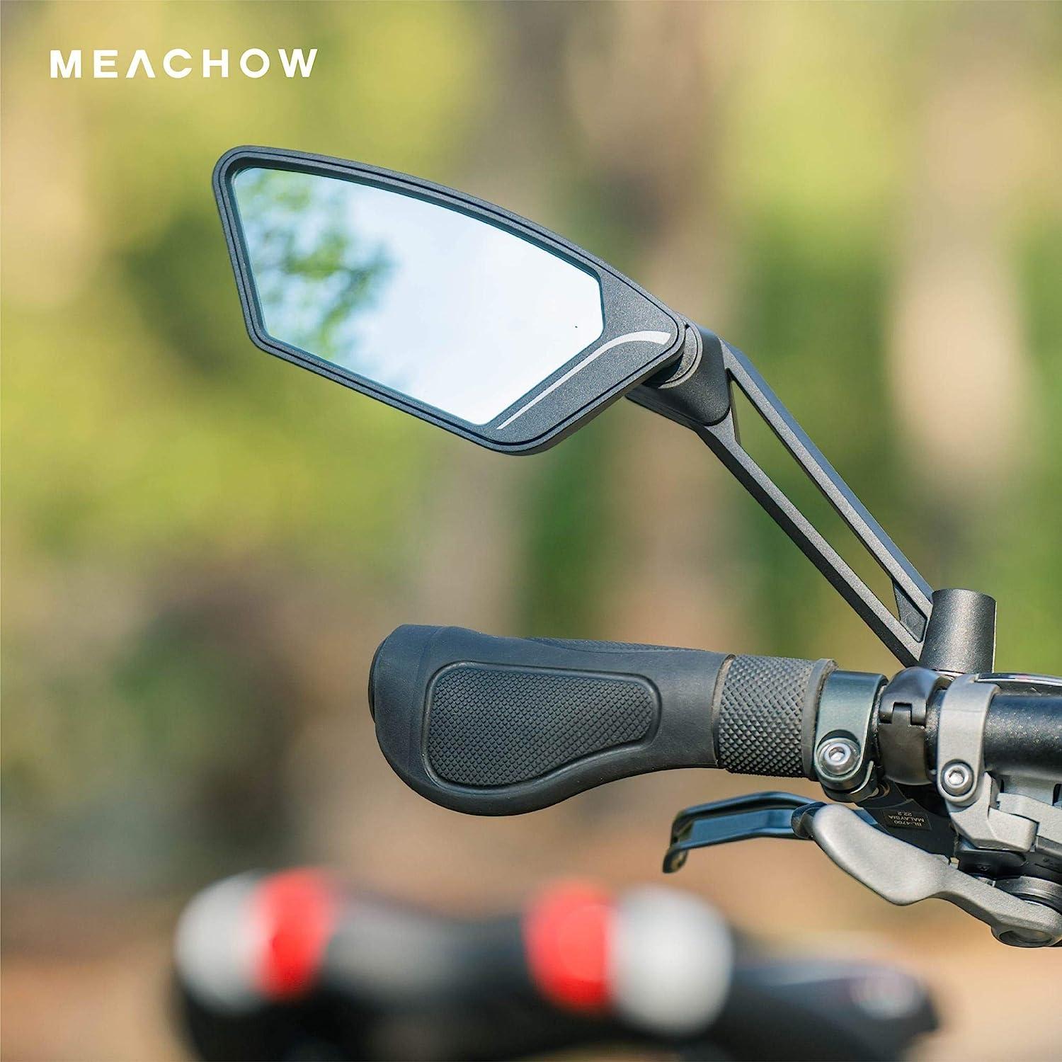 MEACHOW New Scratch Resistant Glass Lens,Handlebar Bike Mirror