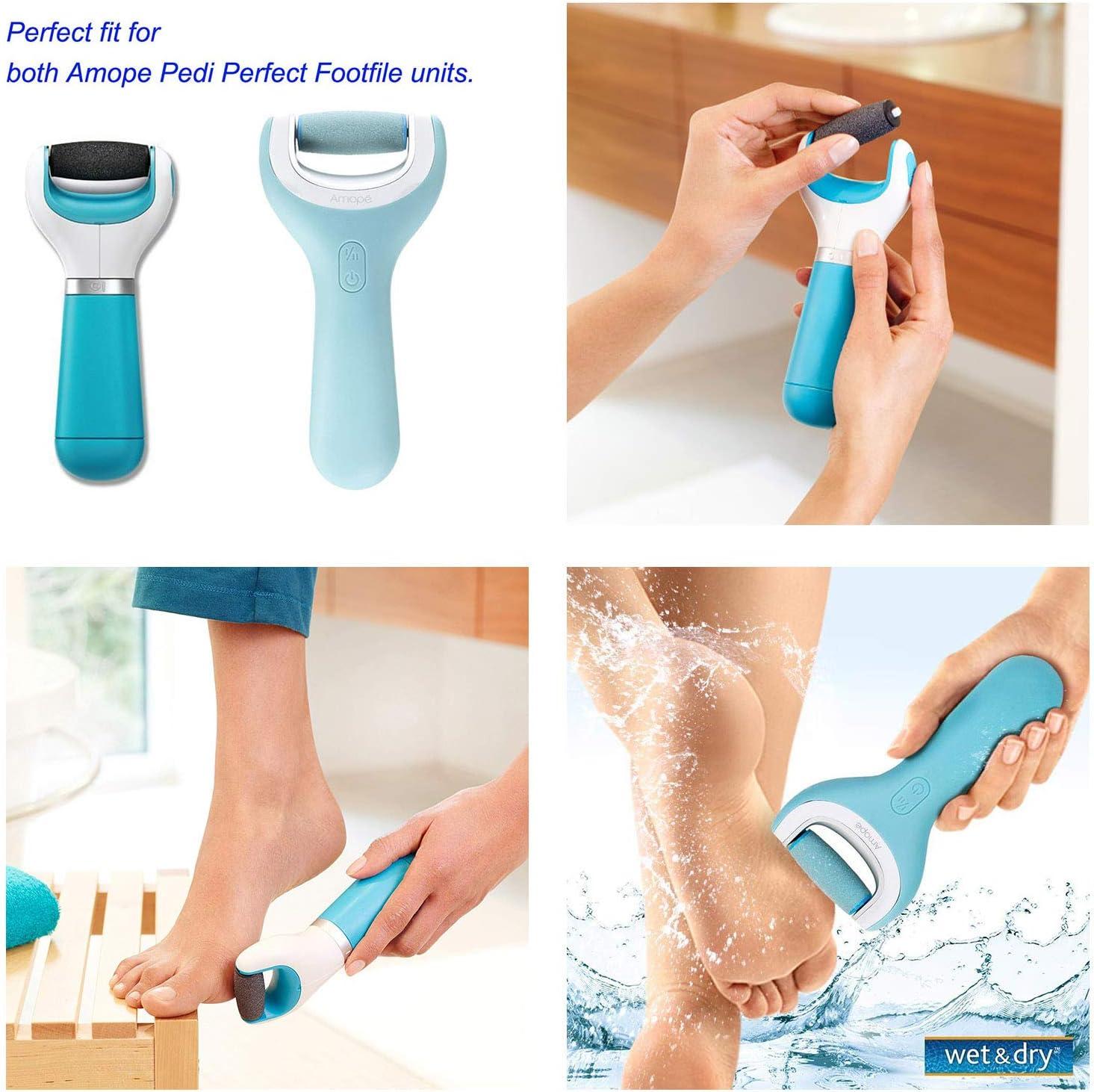Amope Pedi Perfect Electronic Foot File With 3 New Roller Head Refills