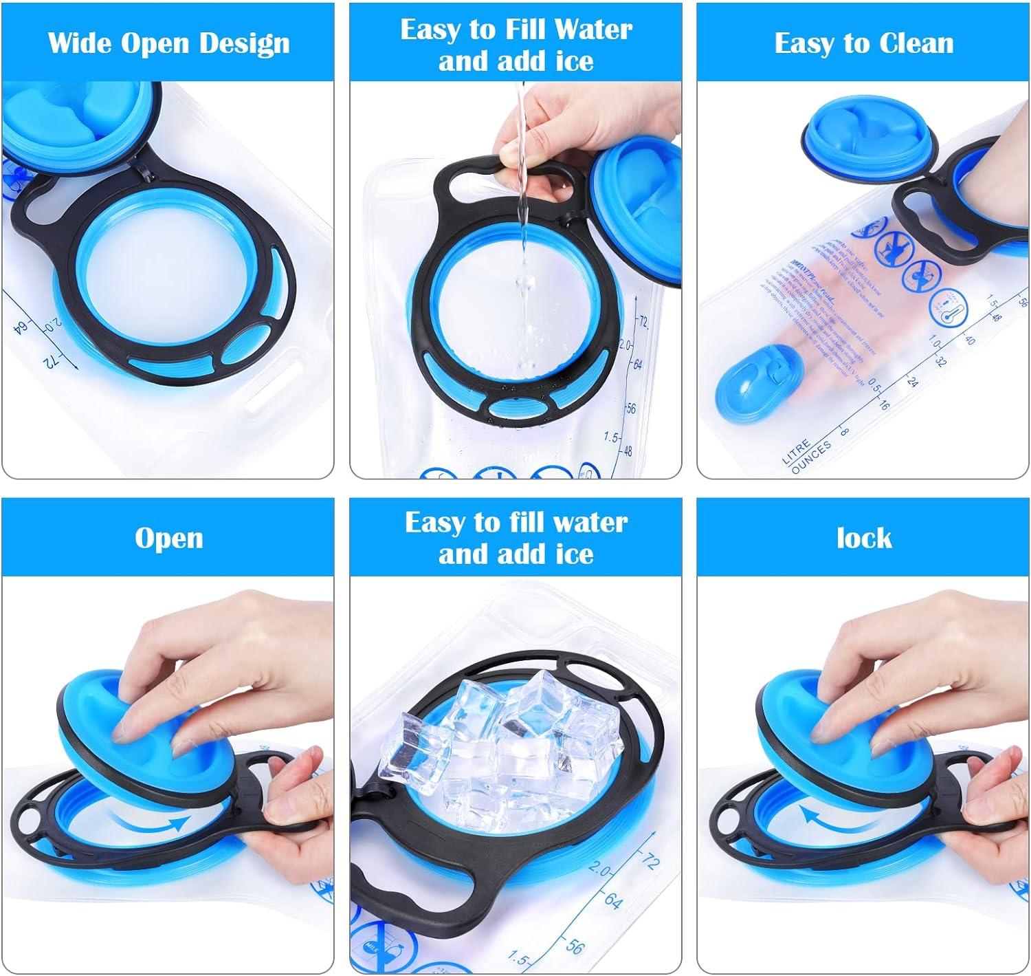 KUYOU Hydration Bladder, Water Bladder Leakproof Water Reservoir Hydration  Pack Replacement with Auto Shut-Off Valve for Running Hiking Riding Camping  Cycling F…