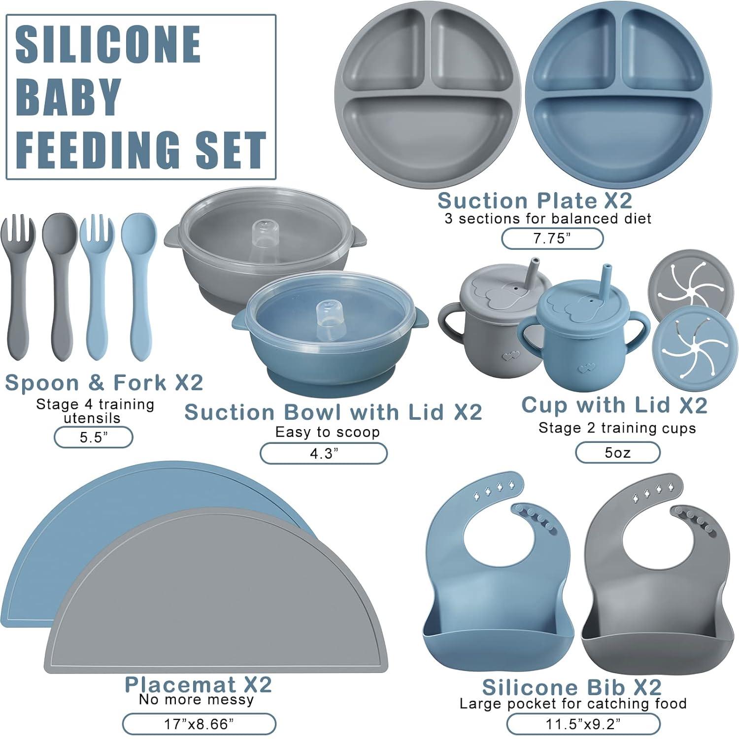 Silicone Baby Feeding Set - Baby Led Weaning Supplies Set