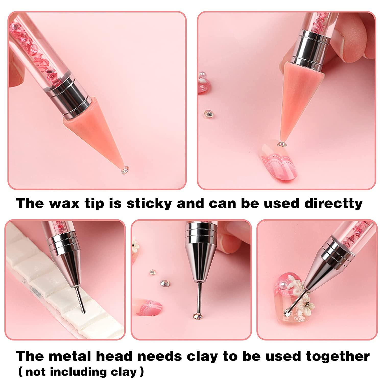  12 Pcs Wax Replacement Head Tips Rhinestone Picker Tool for  Nail Dotting Pen to Pick Up Nail Gem Jewelry Wax Pen for Rhinestones (Pink)  : Beauty & Personal Care