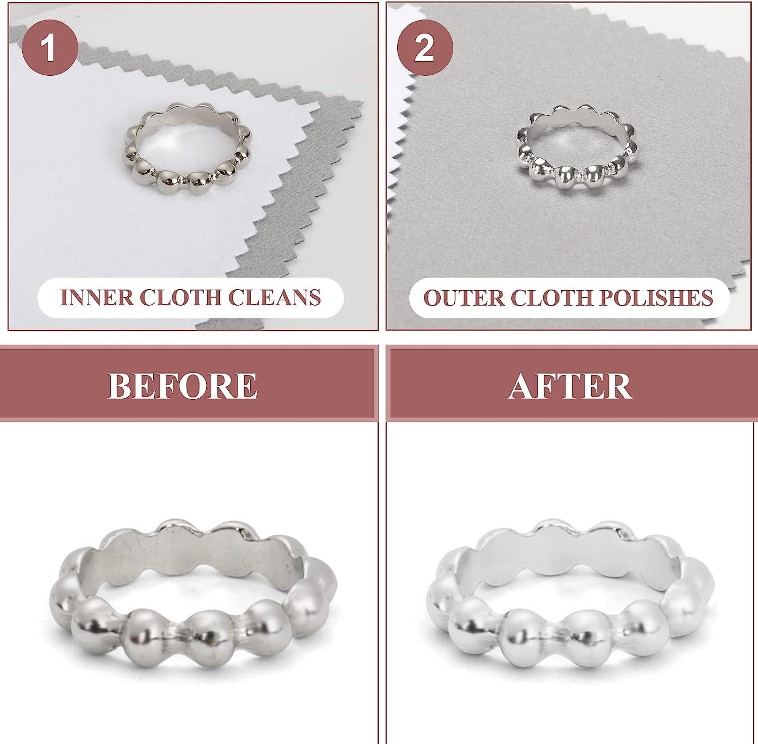  4Pcs Silver Polishing Cloth, Silver Jewelry Cleaner