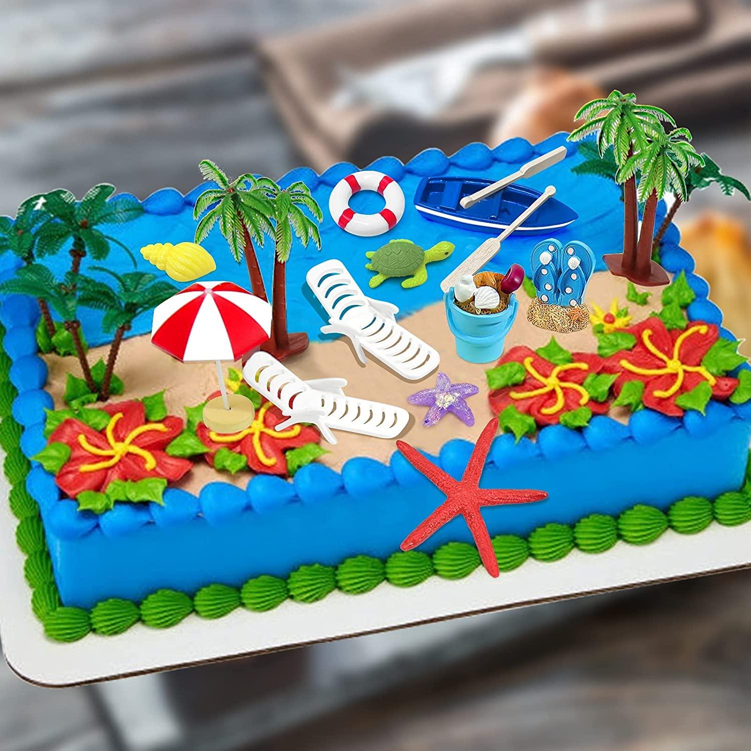 A “Bahamas” themed birthday cake in honor of our summer vacation. : r/Baking