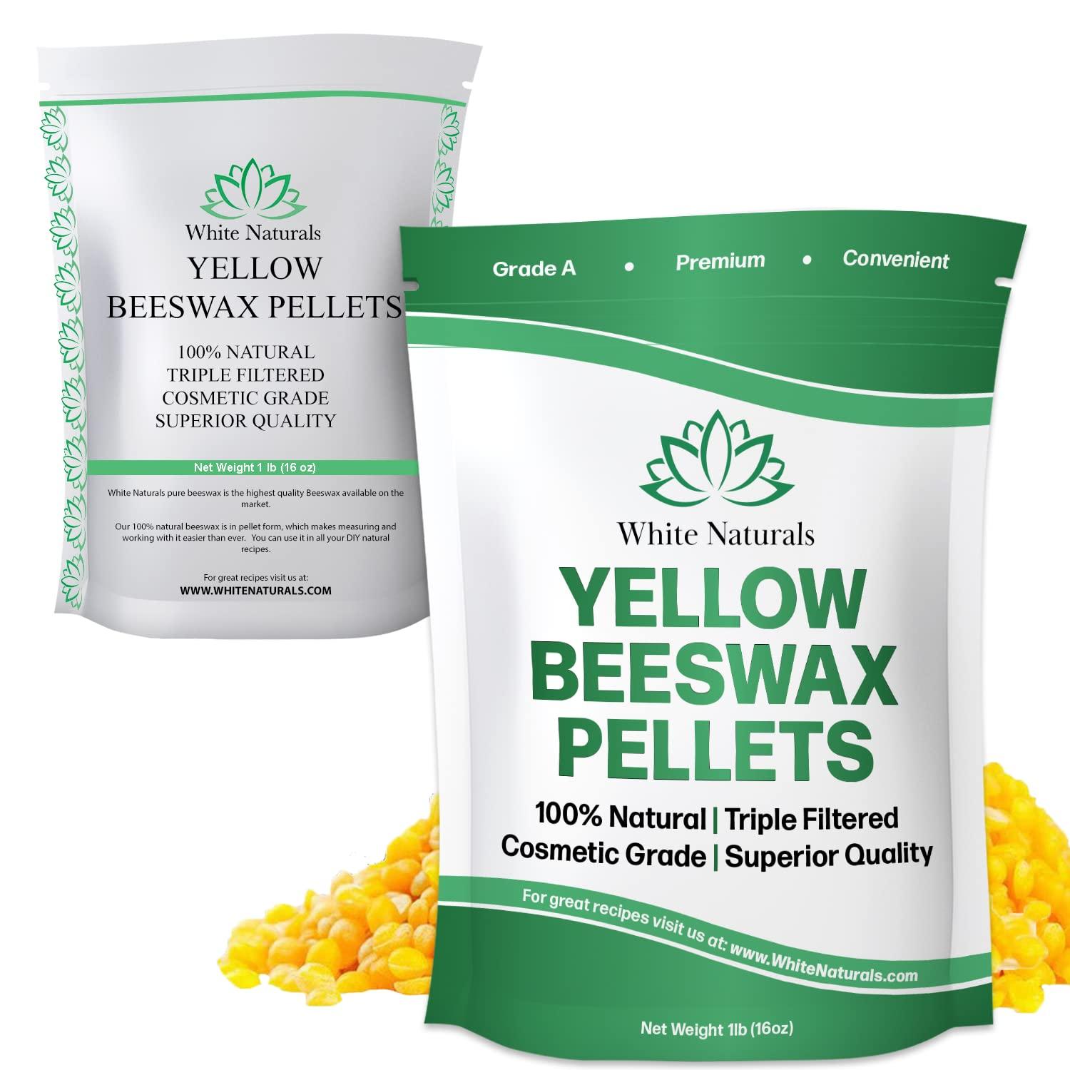 White Beeswax Pellets 2 lb ( 1 lb in each bag ), Pure, Organic