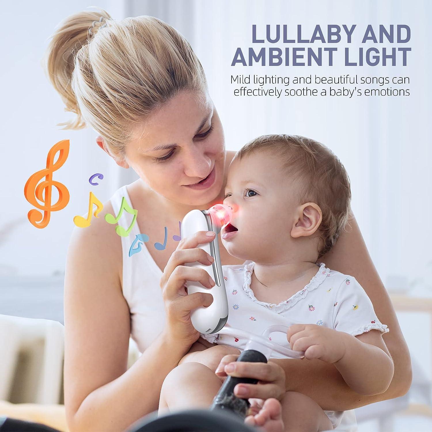 Electric Nasal Aspirator for Baby - Baby Nose Sucker, Booger Sucker for  Babies Toddlers Infants Newborns Kids with 3 Suction Levels & Music &  Light