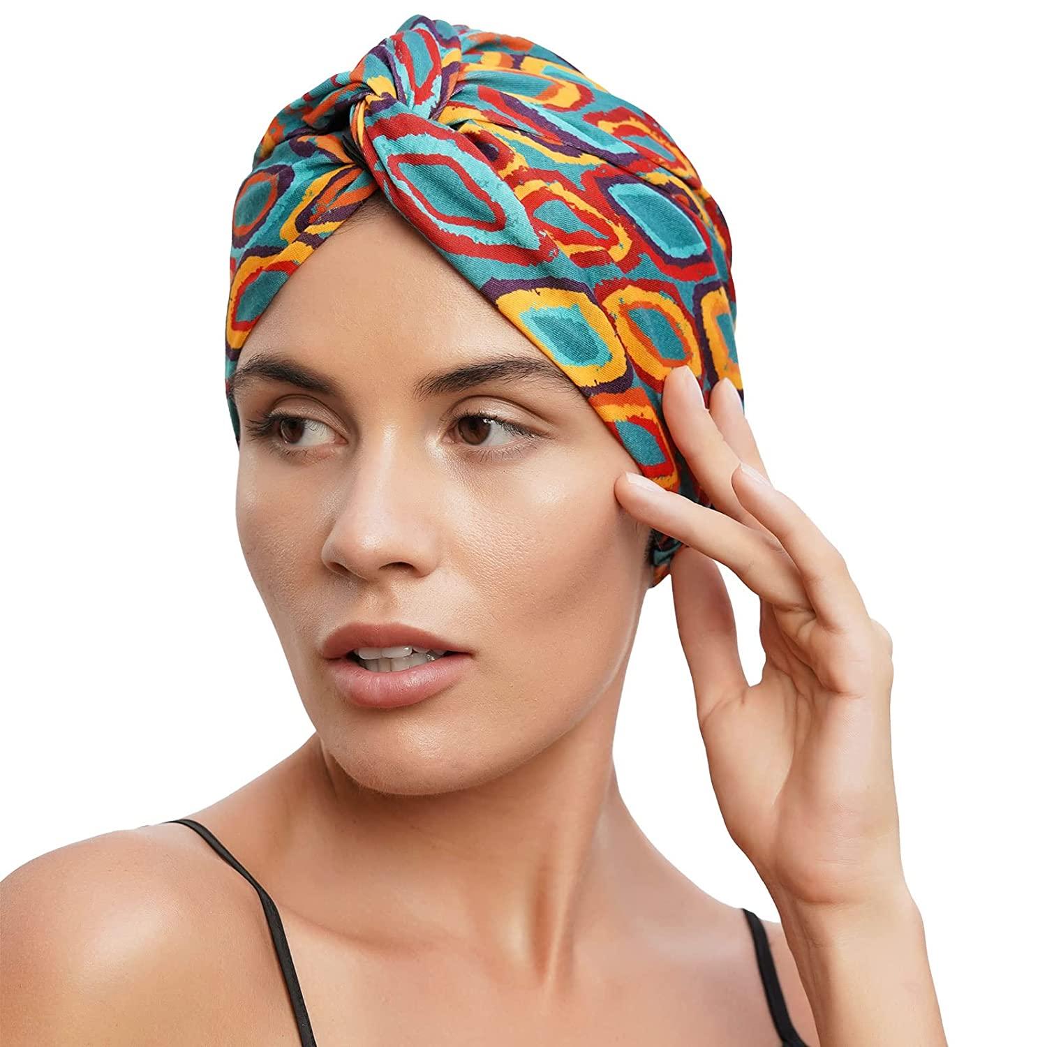 Hair Band Girls Designer Silk Satin Lined Headwrap Scarf Women
