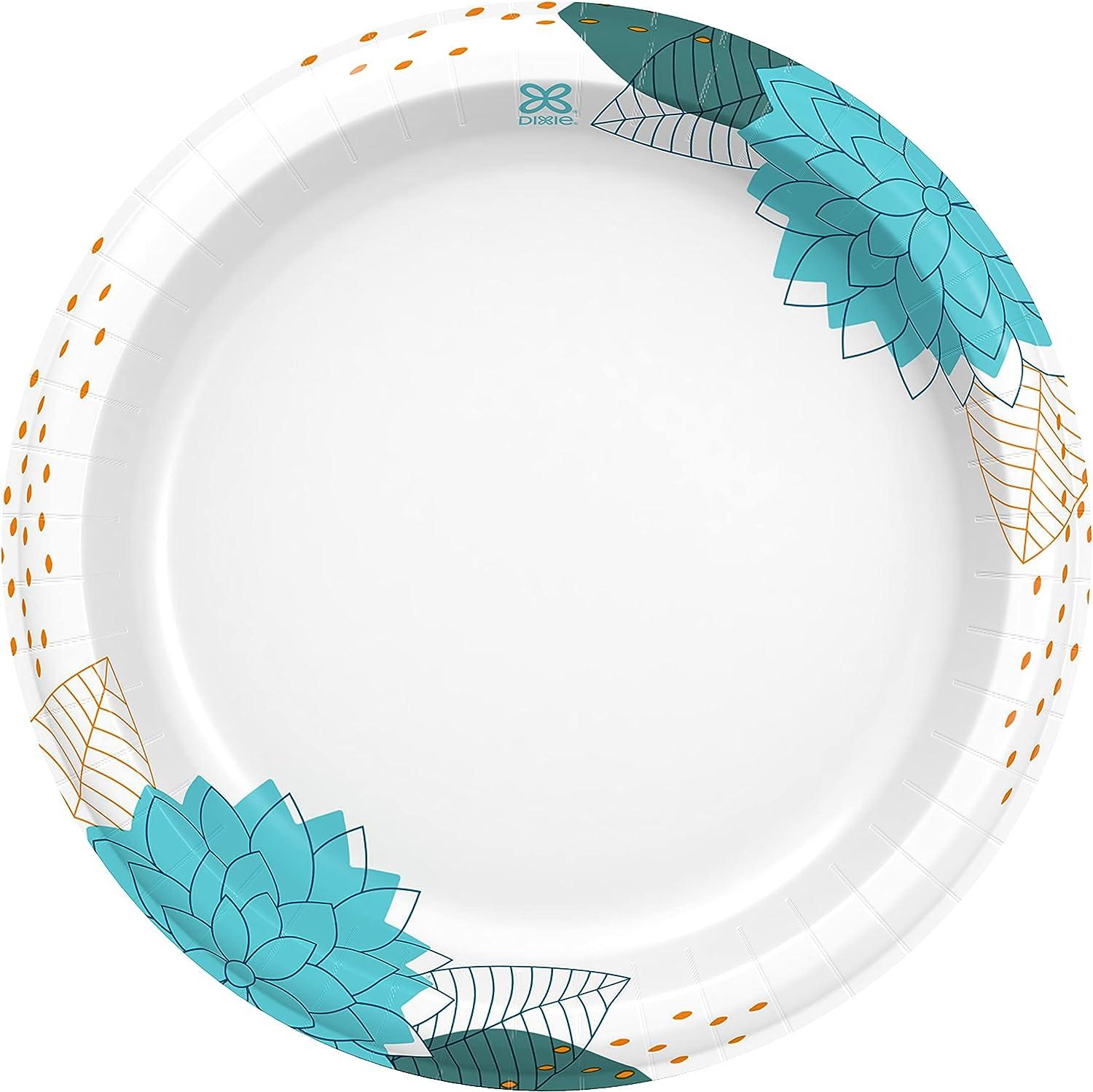Dixie Paper Plates, 8 1/2 Inch, Dinner Size Printed Disposable Plate, –  TekDukan