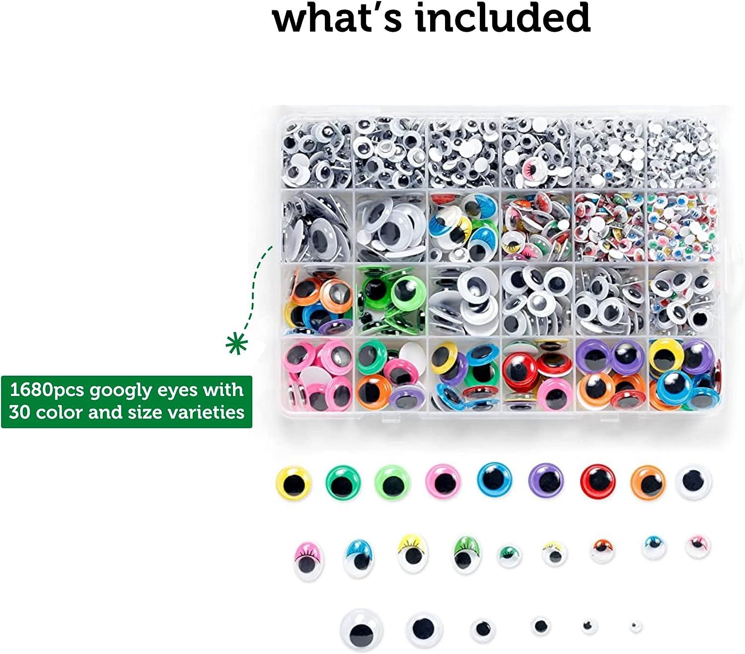 Craft Googly Eyes, Assorted Sizes, 182-Piece