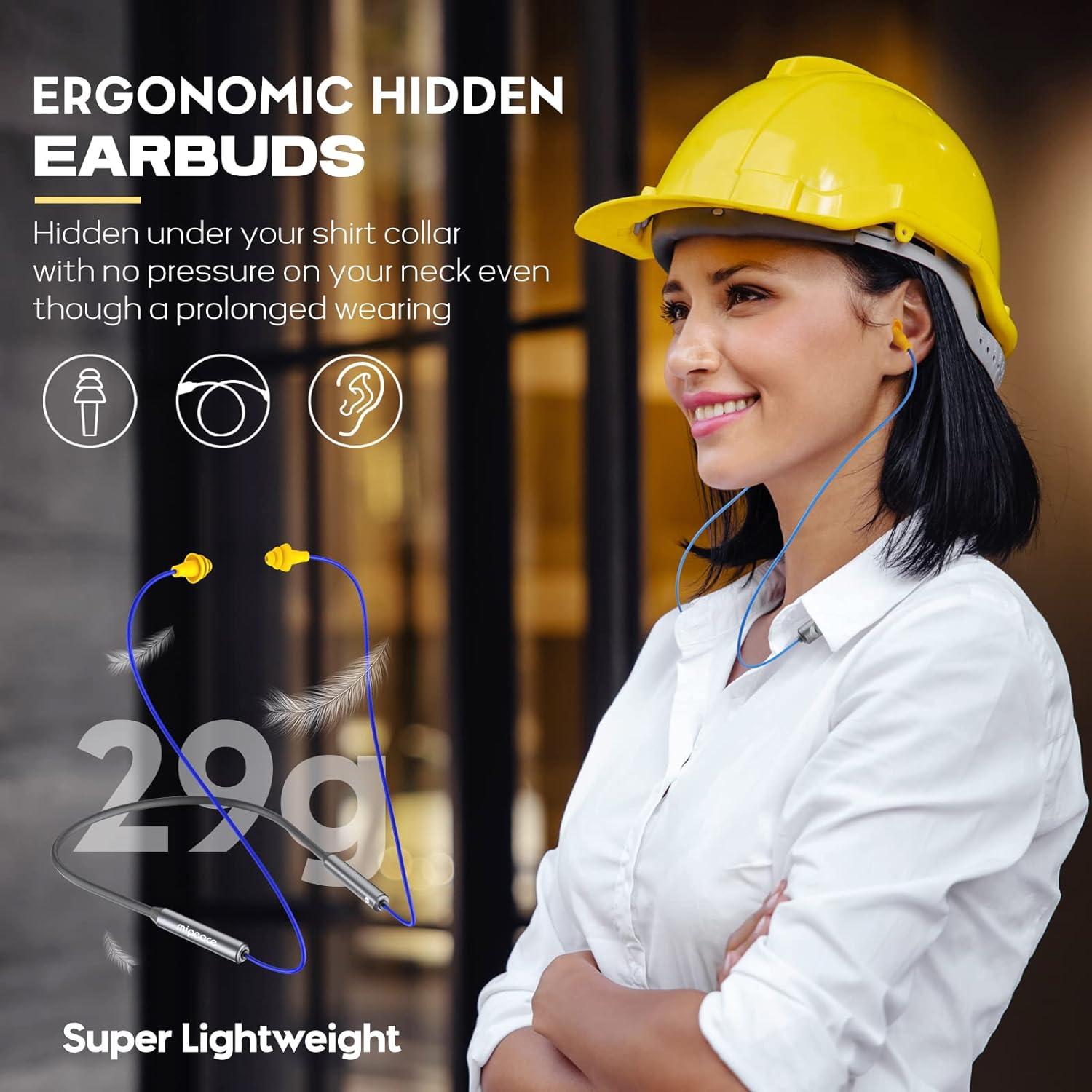 MIPEACE Work earplug Bluetooth Headphones Neckband Safety earplug