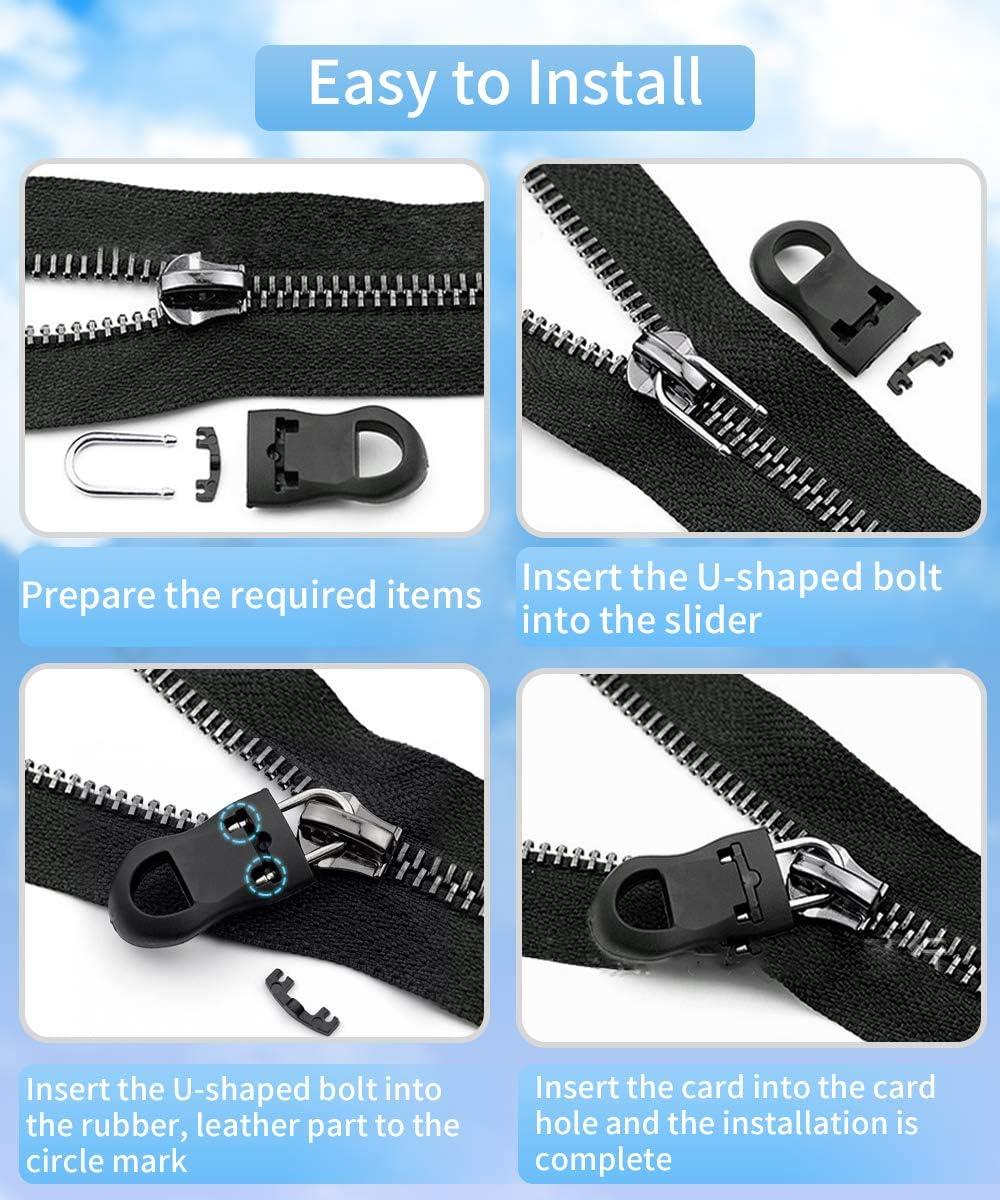 6pcs Zipper Pull Replacement Detachable Zipper Pull Metal Pull