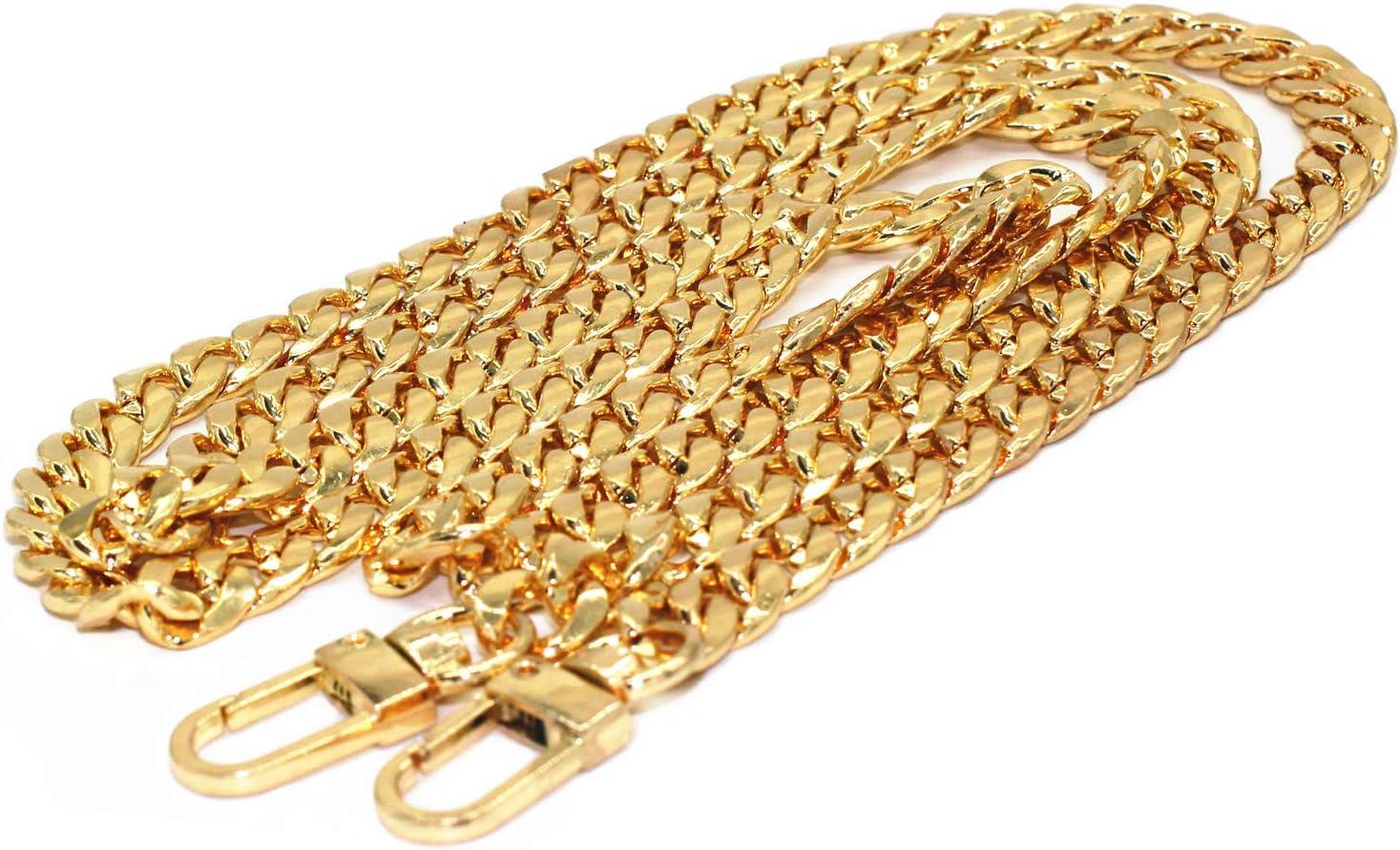  Luckyvestir Gold Purse Chain Strap, DIY Metal Flat Bag