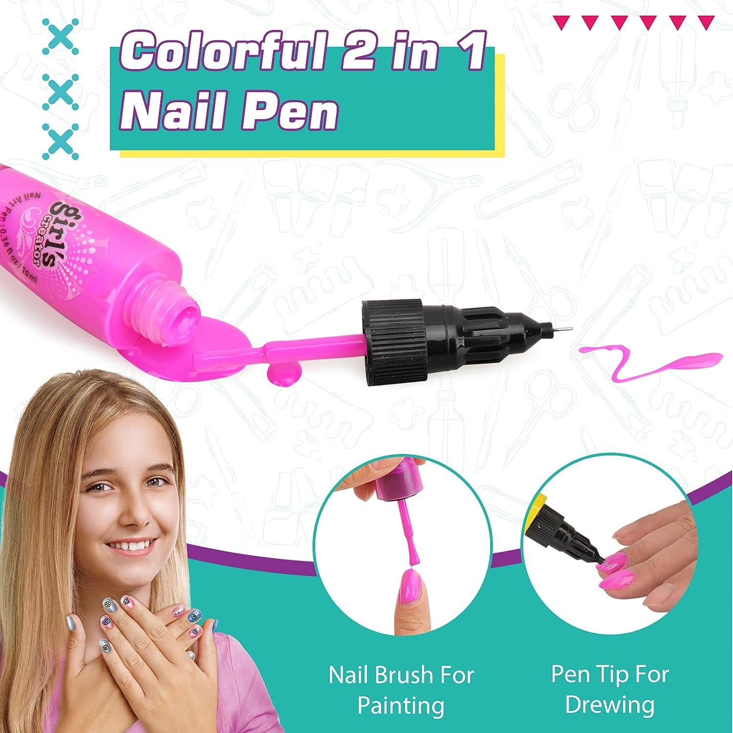 Nail Art Kit For Girls Kids Nail Polish Play Set With Nail Dryer