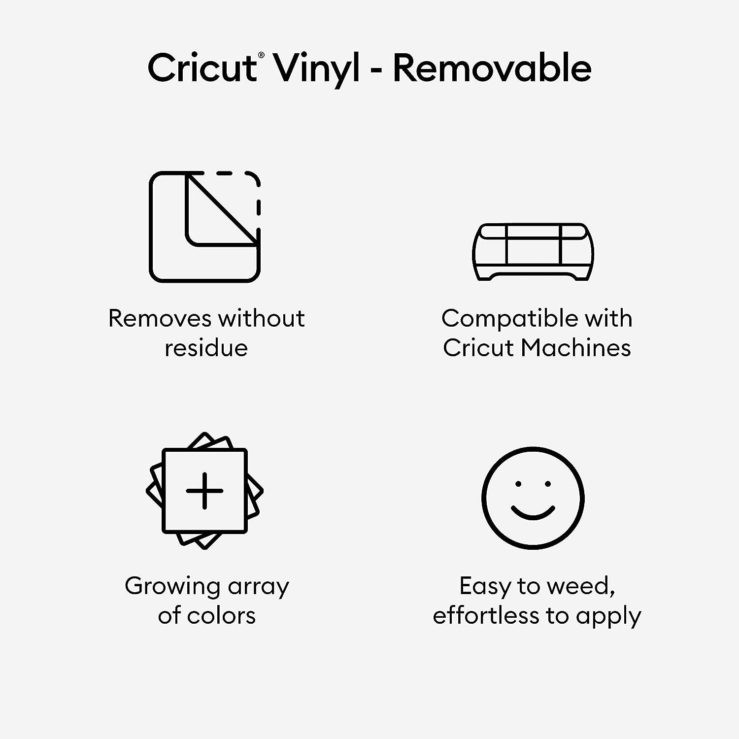 Cricut Bulk Premium Vinyl | White | Removable | 30 ft