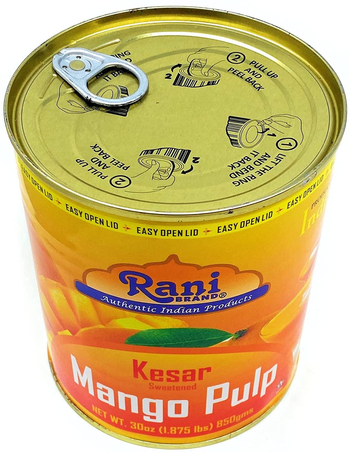 Rani Mango Pulp Puree (Makes Mango Lassi Shakes) Kesar Sweetened