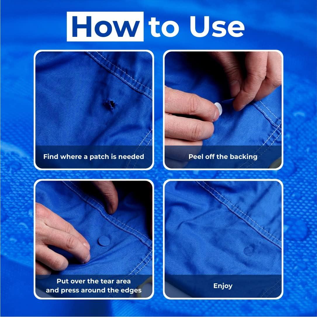 aZengear Down Jacket Repair Patches  Self-Adhesive, Waterproof,  Tear-Resistant (11 Pieces)